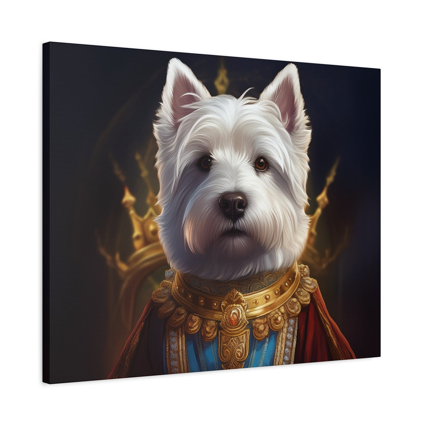 West Highland White Terrier Pet Portrait Renaissance - Canvas, wall art, wall print, dog portrait, dog art