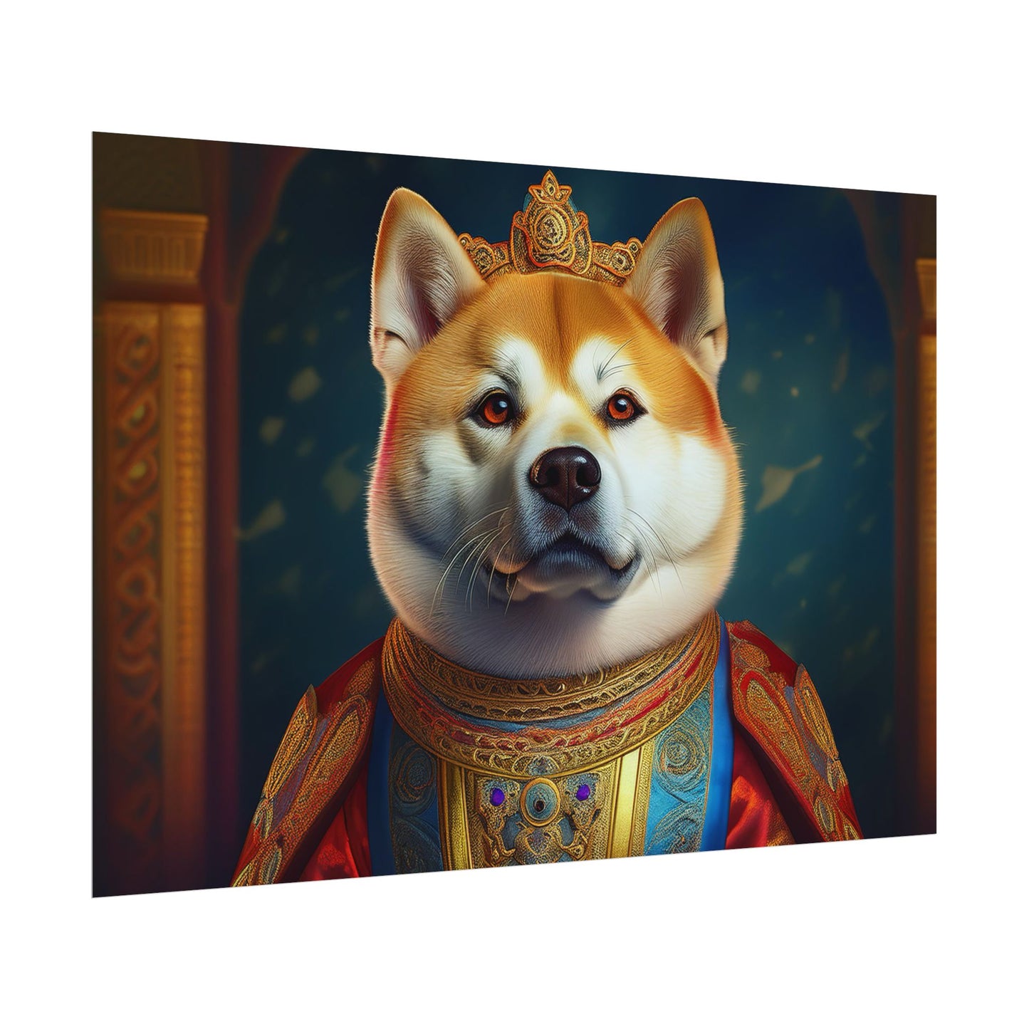 Shiba Dog Renaissance Portrait Print, Art Print, Wall Decor Gift, Animal Lover Home Decor, wall prints, wall art