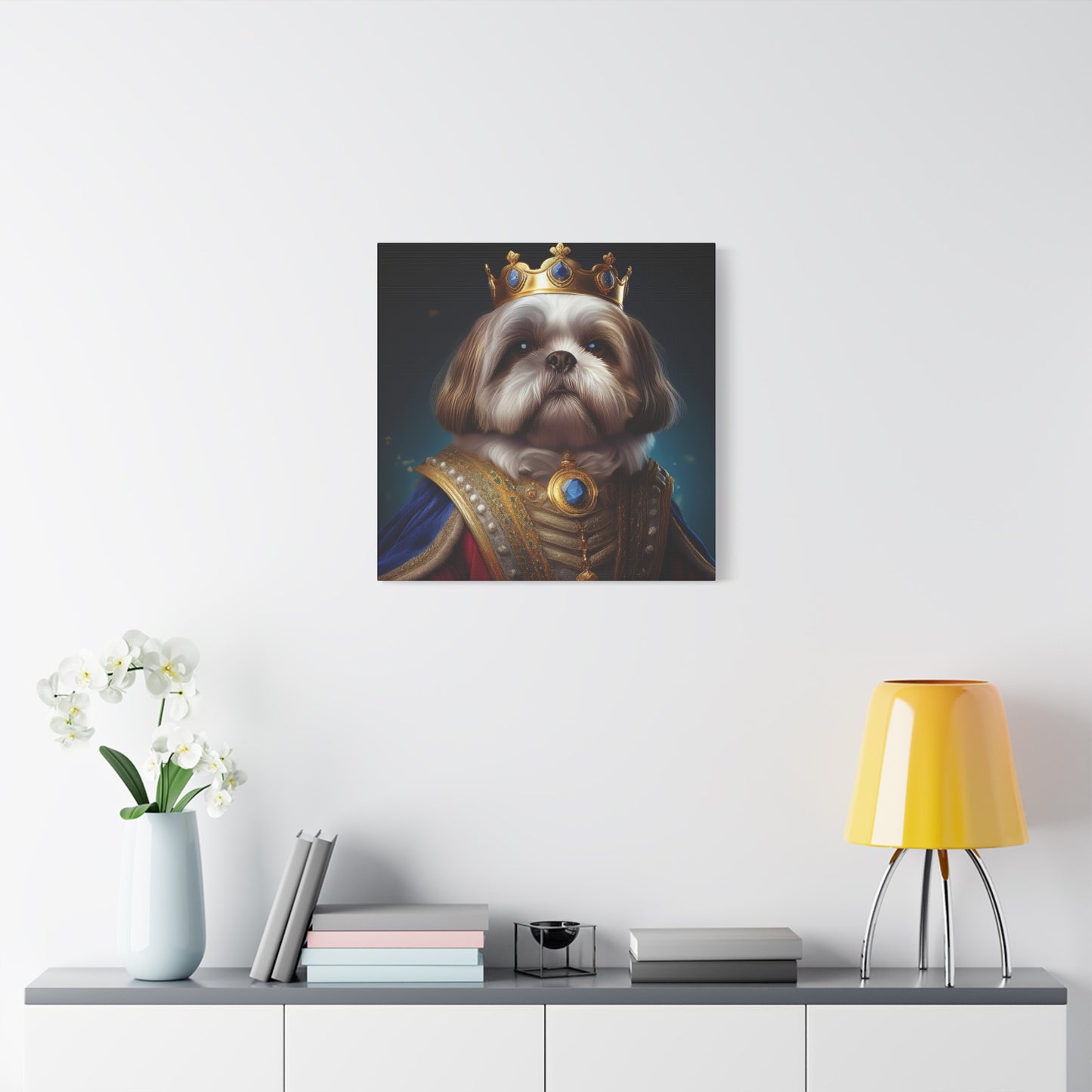 Shih Tzu Renaissance Pet Portrait on Canvas | wall art, wall print, dog portrait, dog art