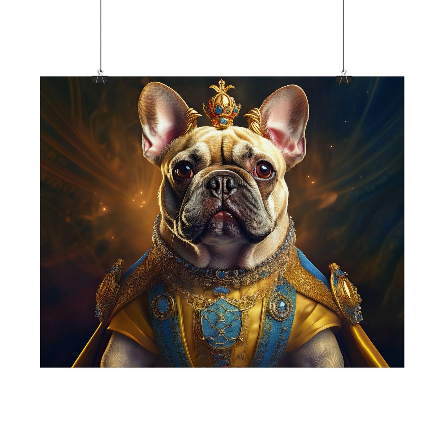French Bulldog Renaissance Portrait Art Print, Wall Decor Gift, Animal Lover Home Decor, Dog Wall Art