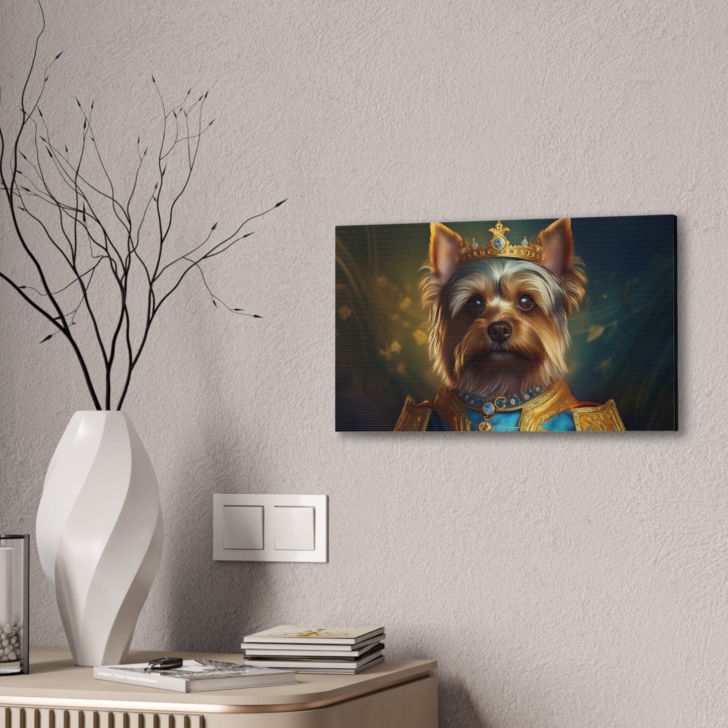 Yorkshire Terrier Renaissance Pet Portrait on Canvas | Wall Art | Wall Print | Dog Art