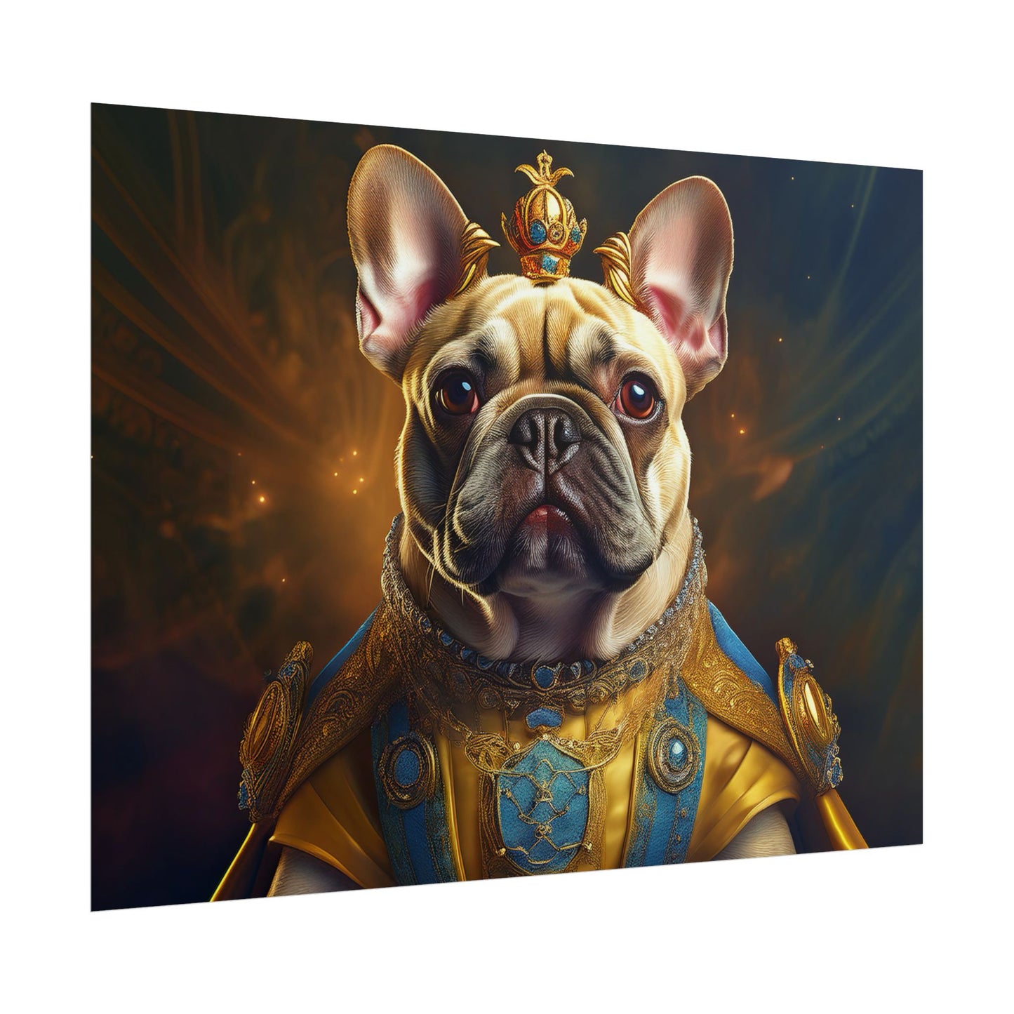 French Bulldog Renaissance Portrait Art Print, Wall Decor Gift, Animal Lover Home Decor, Dog Wall Art