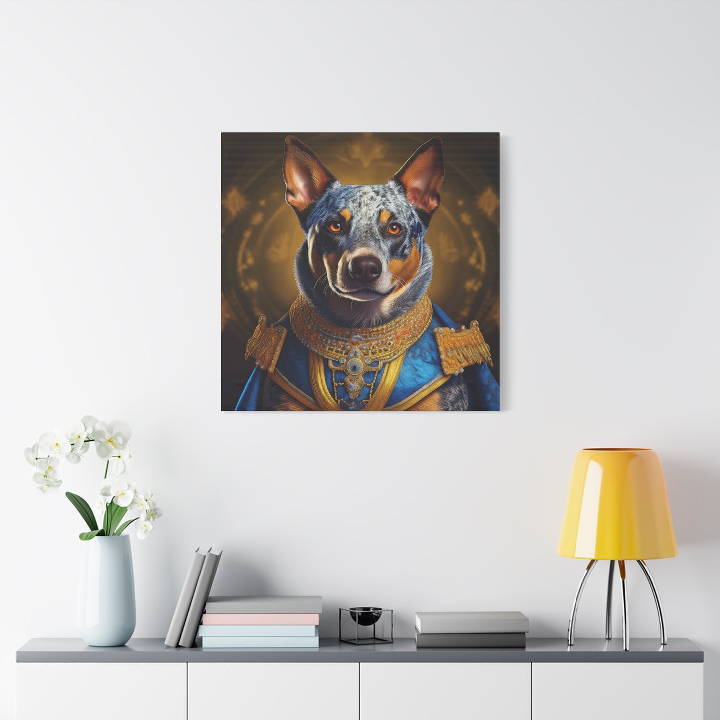 Australian Cattle Dog Renaissance Pet Portrait on Canvas | wall art | wall print