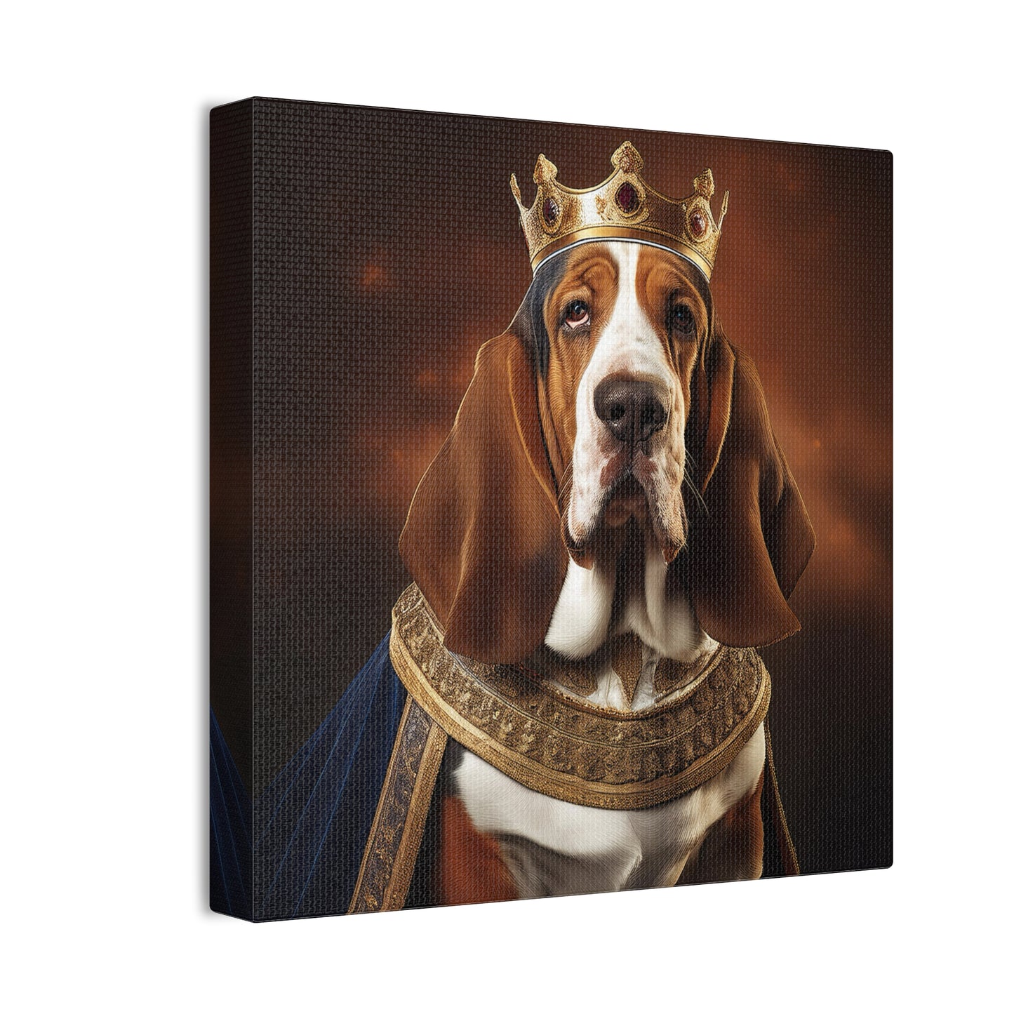 Basset Hound Renaissance Pet Portrait on Canvas | Wall art | wall print | Dog Art