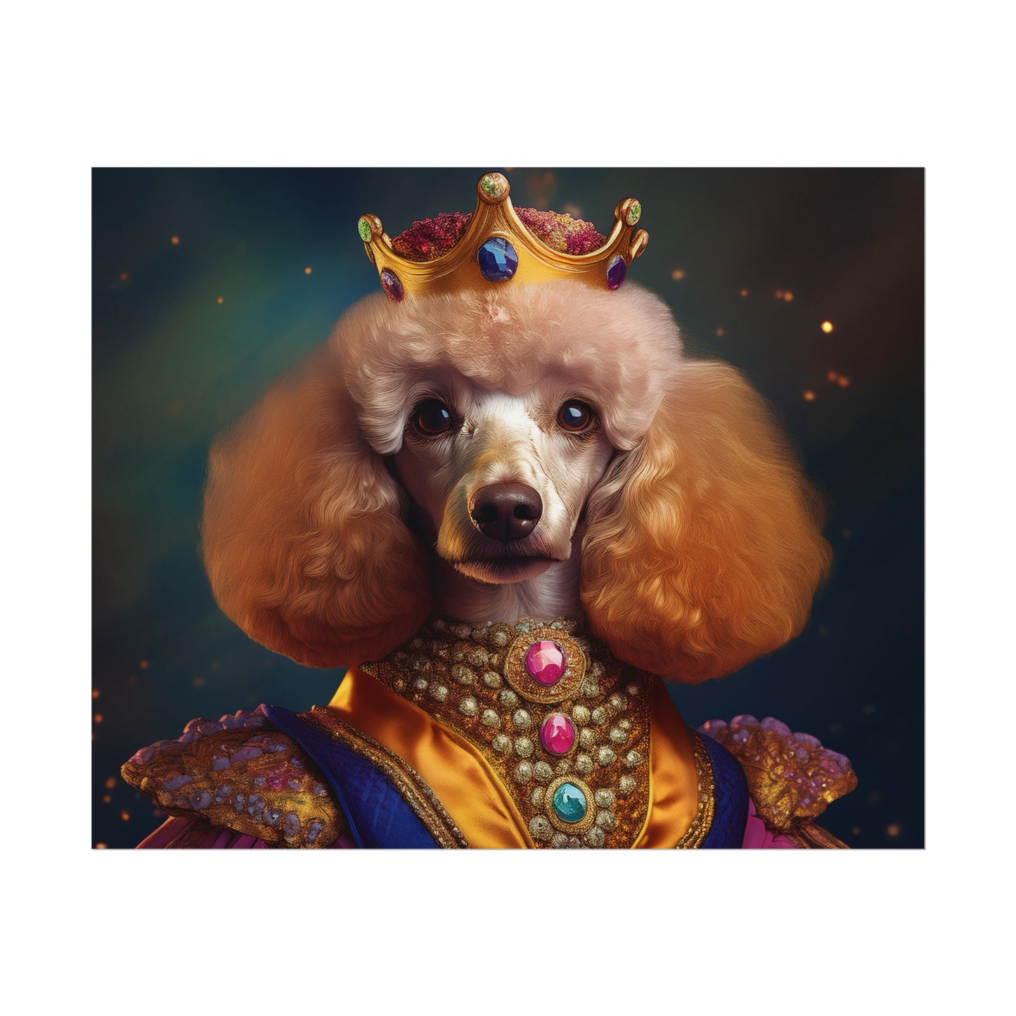 Poodle Dog Renaissance Pet Portrait, Dog Lover Gift, Animal Lover, Home Decor, Wall Art, Wall Print