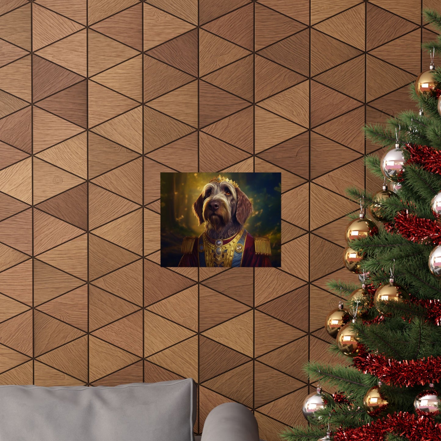 Wirehaired Pointing Griffon Renaissance Pet Portrait Print, Dog Lover Wall Art, Animal Artwork, Canine Decor, Dog Memorial Gift