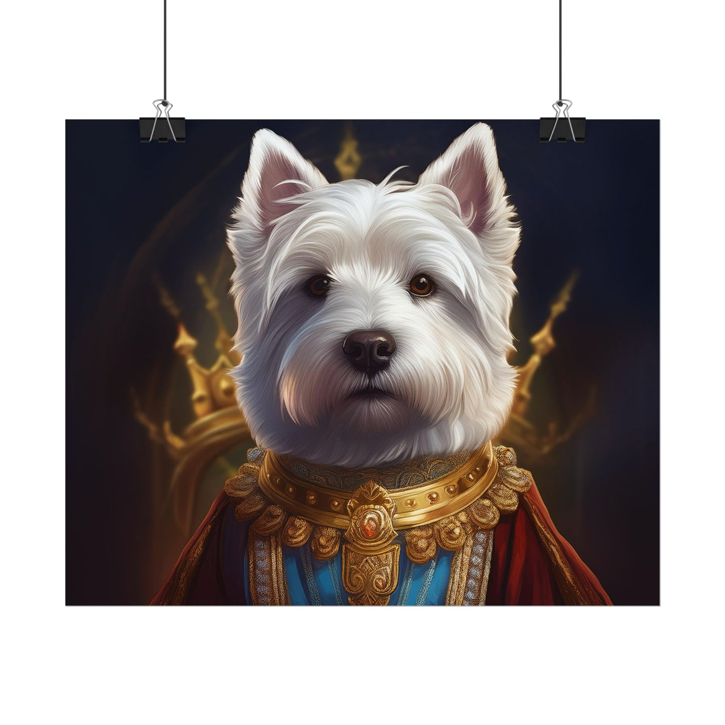 West Highland White Terrier Dog Renaissance Pet Portrait Print, West Highland White Terrier Art Print, Dog Wall Art, Wall Print, Wall Art