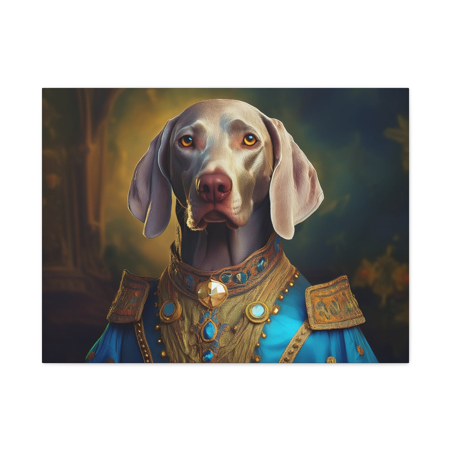 Weimaraner Renaissance Pet Portrait on Canvas - wall art, wall print, dog portrait, dog art