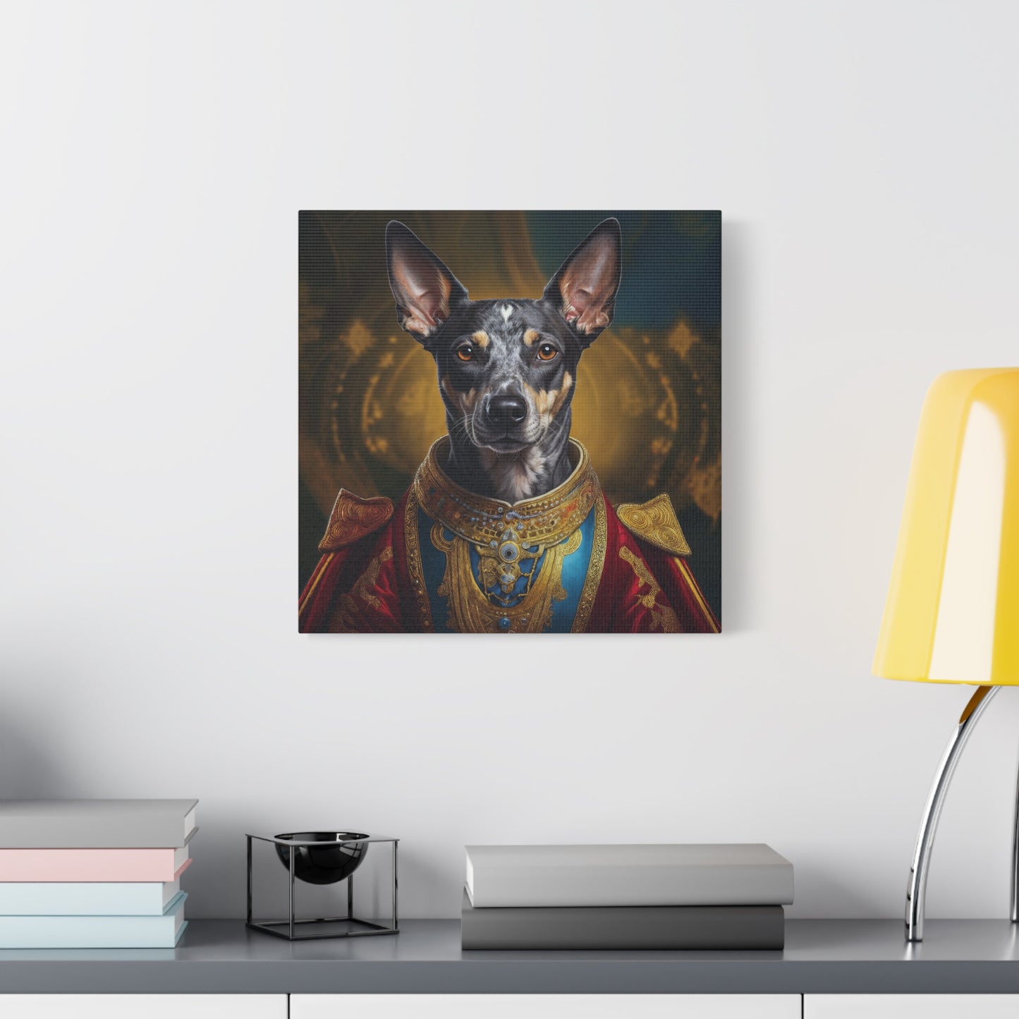 Peruvian Inca Orchid Renaissance Dog Portrait on Canvas, Pet Lover Gift, Home Decor, Unique Wall Art, Dog Birthday Present, Animal Wall Art