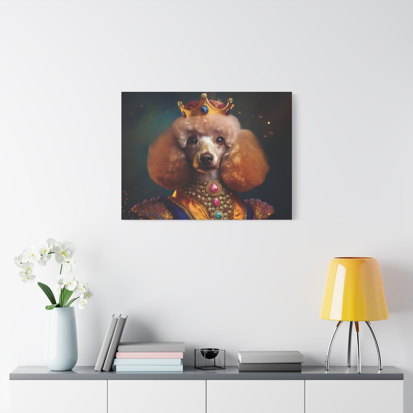 Poodle Pet Dog Renaissance Portrait on Canvas | Wall art | wall print