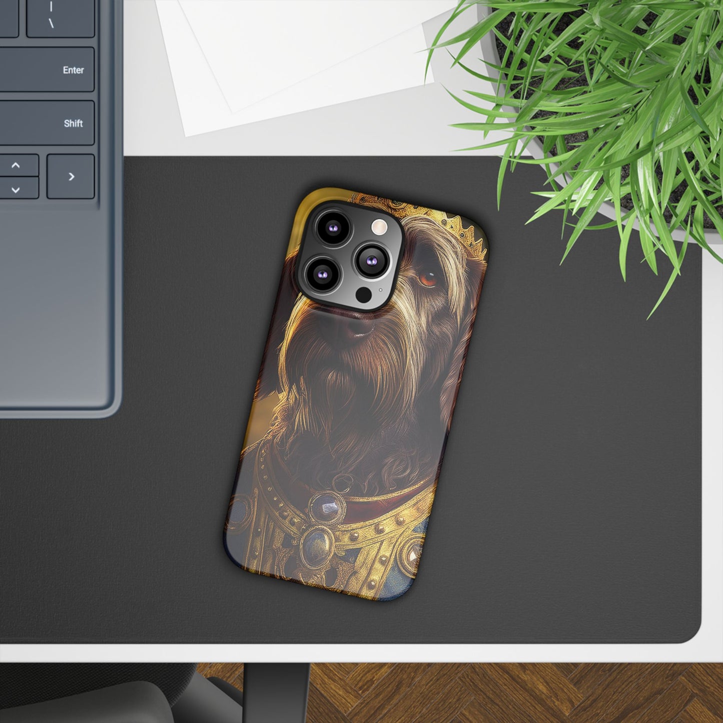 Wirehaired Pointing Griffon Renassaince Dog Portrait Slim Phone Case