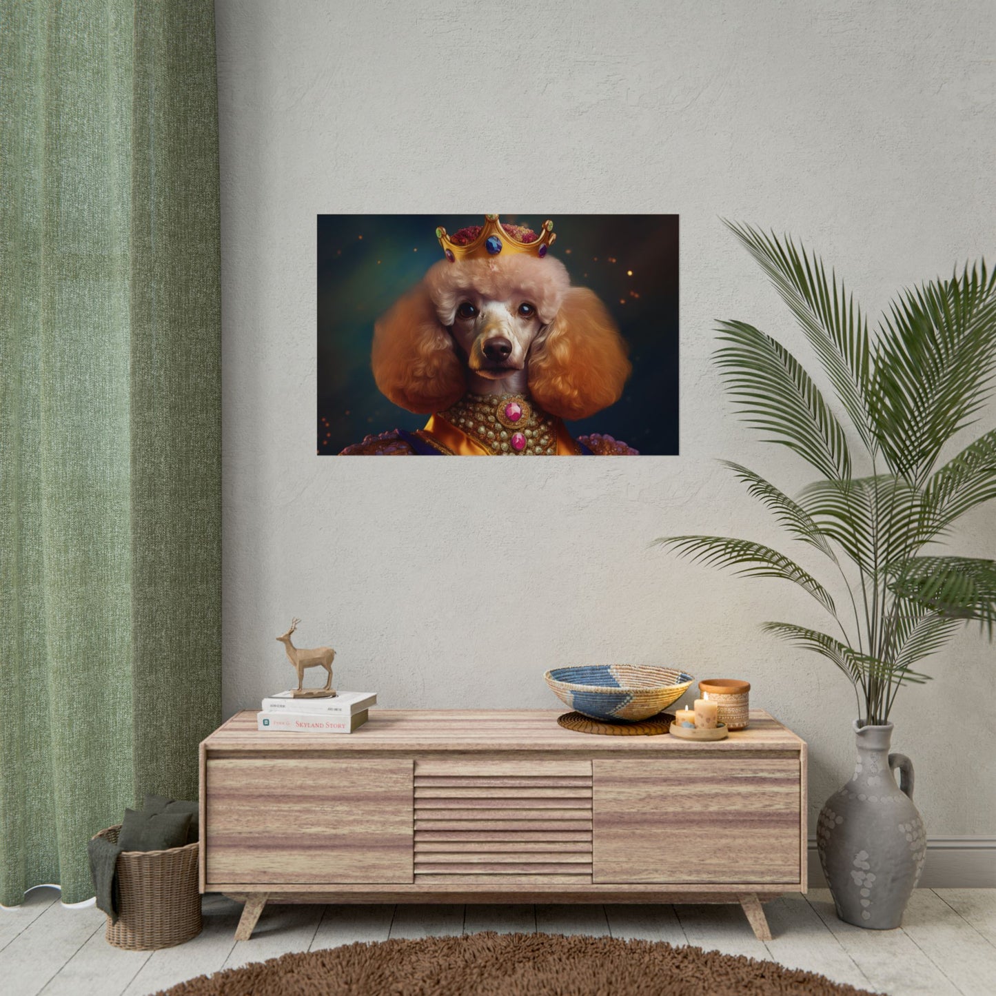 Poodle Dog Renaissance Pet Portrait, Dog Lover Gift, Animal Lover, Home Decor, Wall Art, Wall Print