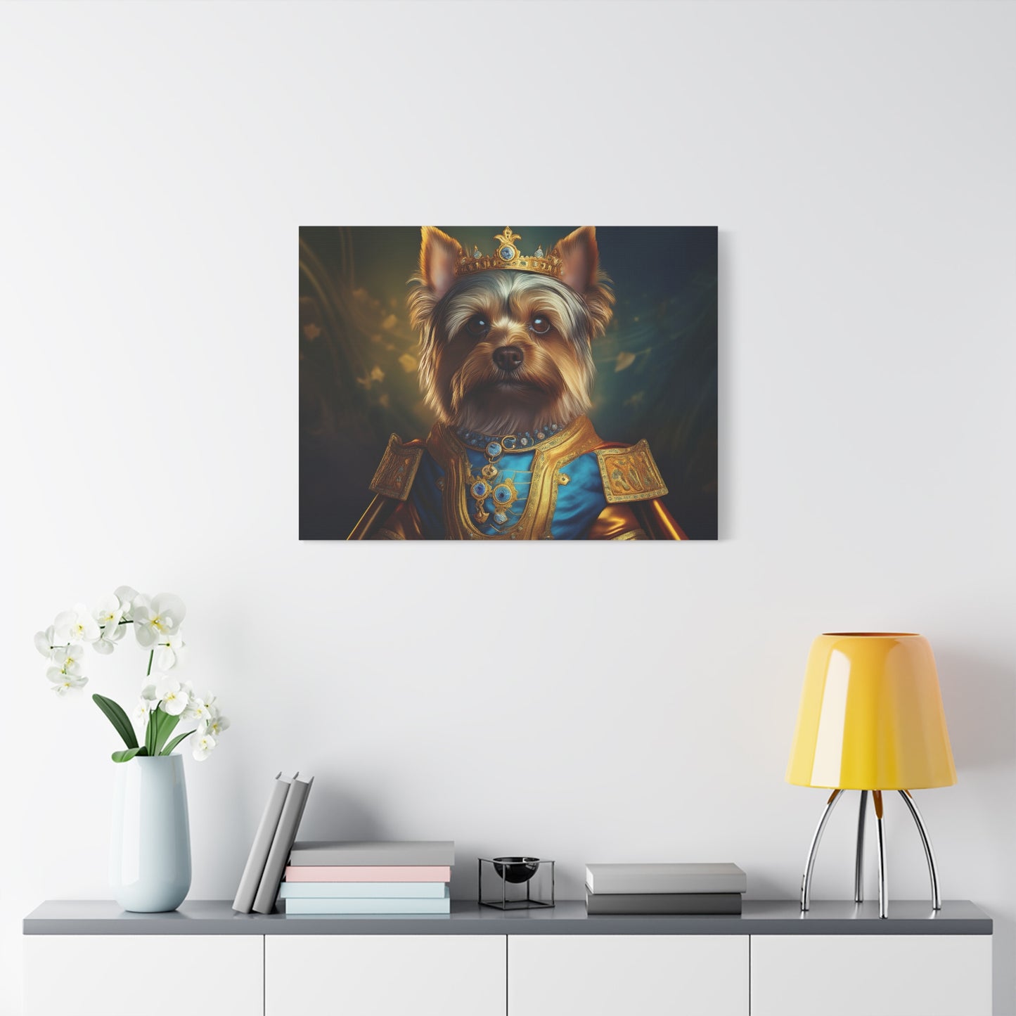 Yorkshire Terrier Renaissance Pet Portrait on Canvas | Wall Art | Wall Print | Dog Art