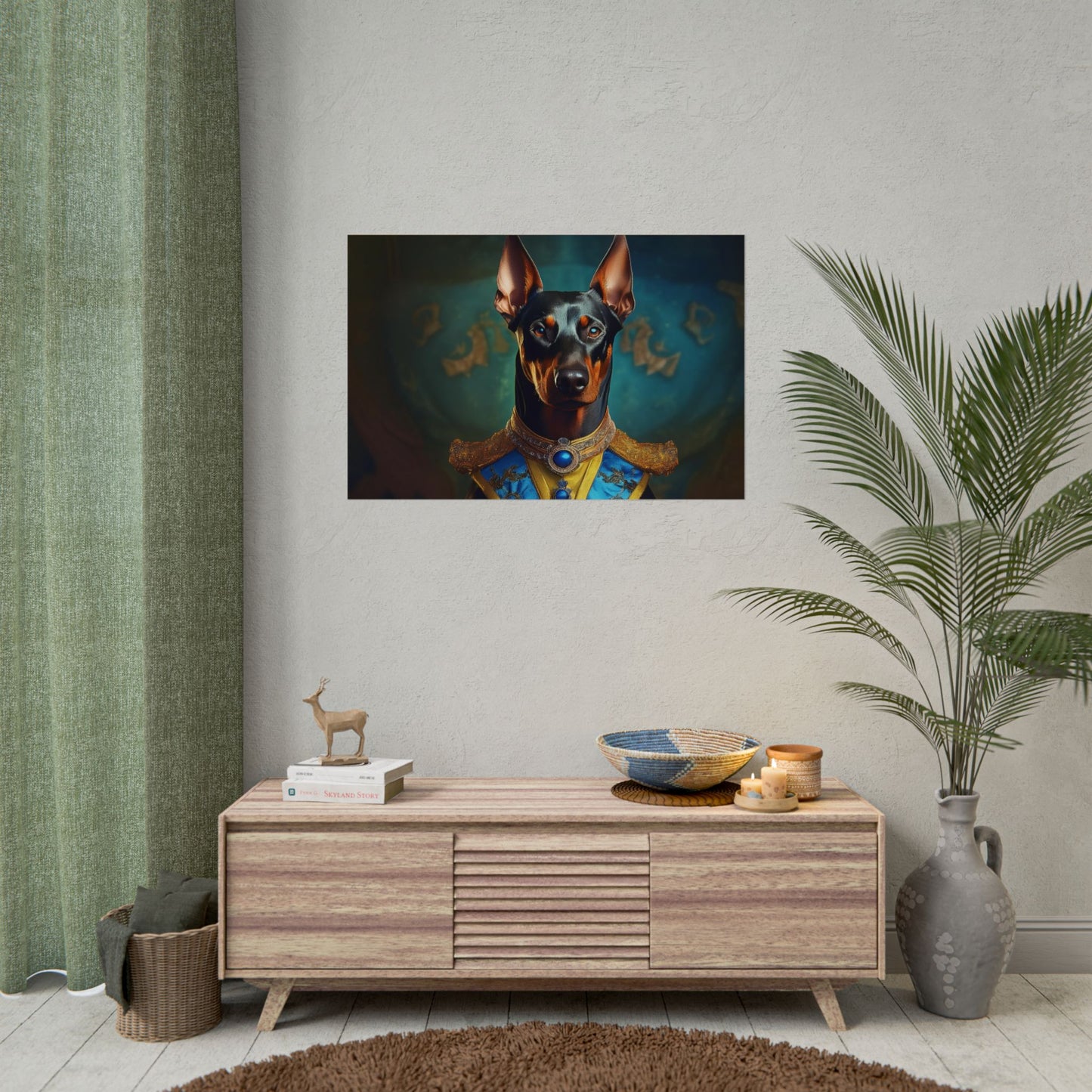 Doberman Pinscher Renaissance Dog Pet Portrait Print | Wall Art | Wall Print | Dog Art