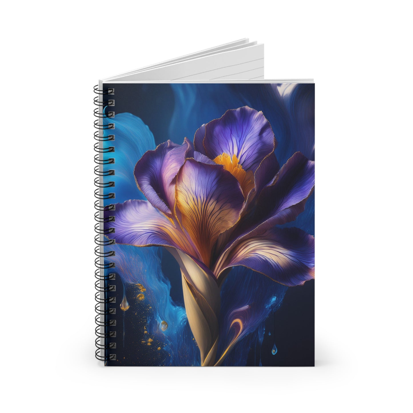 Abstract Iris 4 Floral Spiral Notebook, journaling, notes, diary, sketchbook