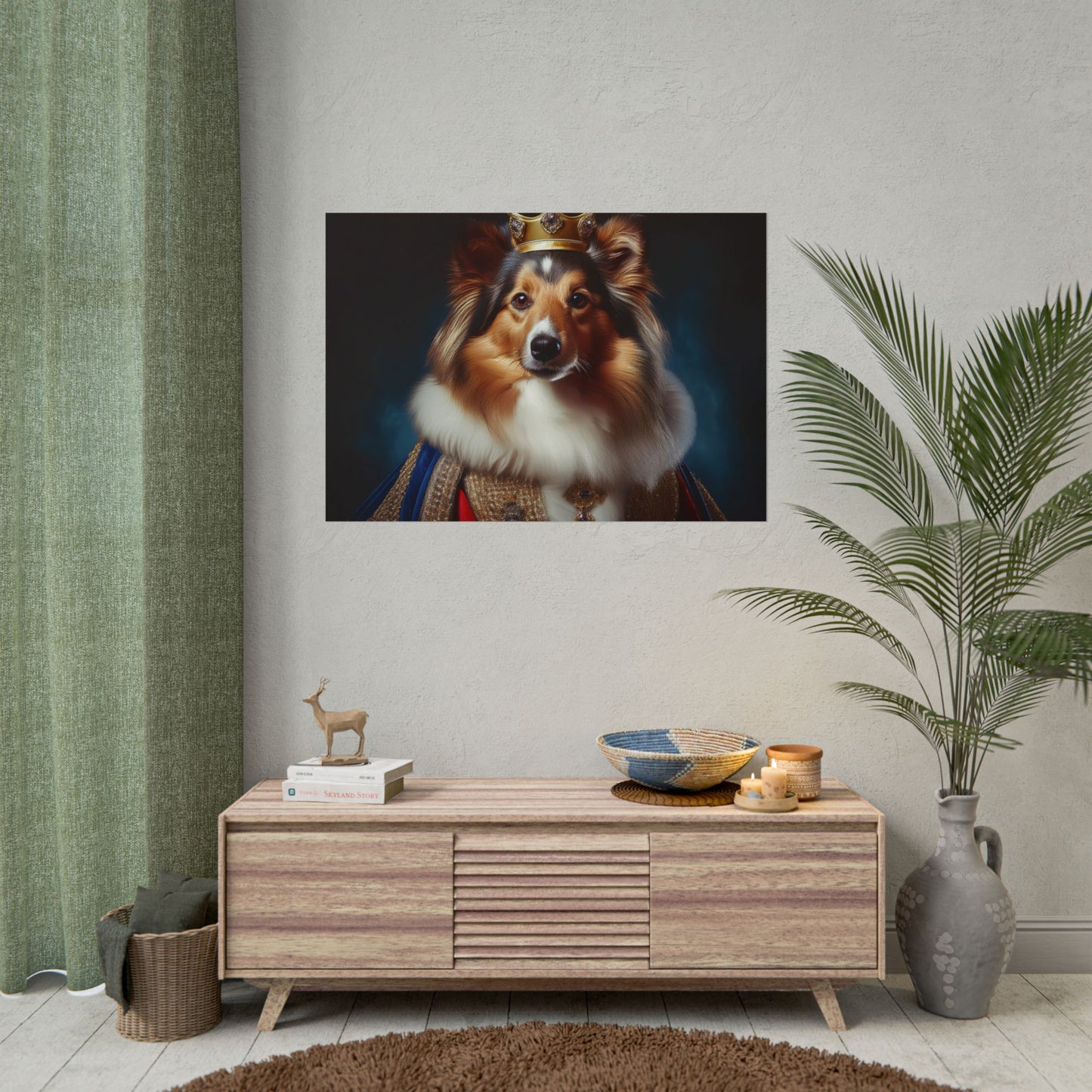 Shetland Sheepdog Renaissance Dog Portrait Art Print, Wall Decor Gift, Animal Lover Home Decor, Dog Wall Art