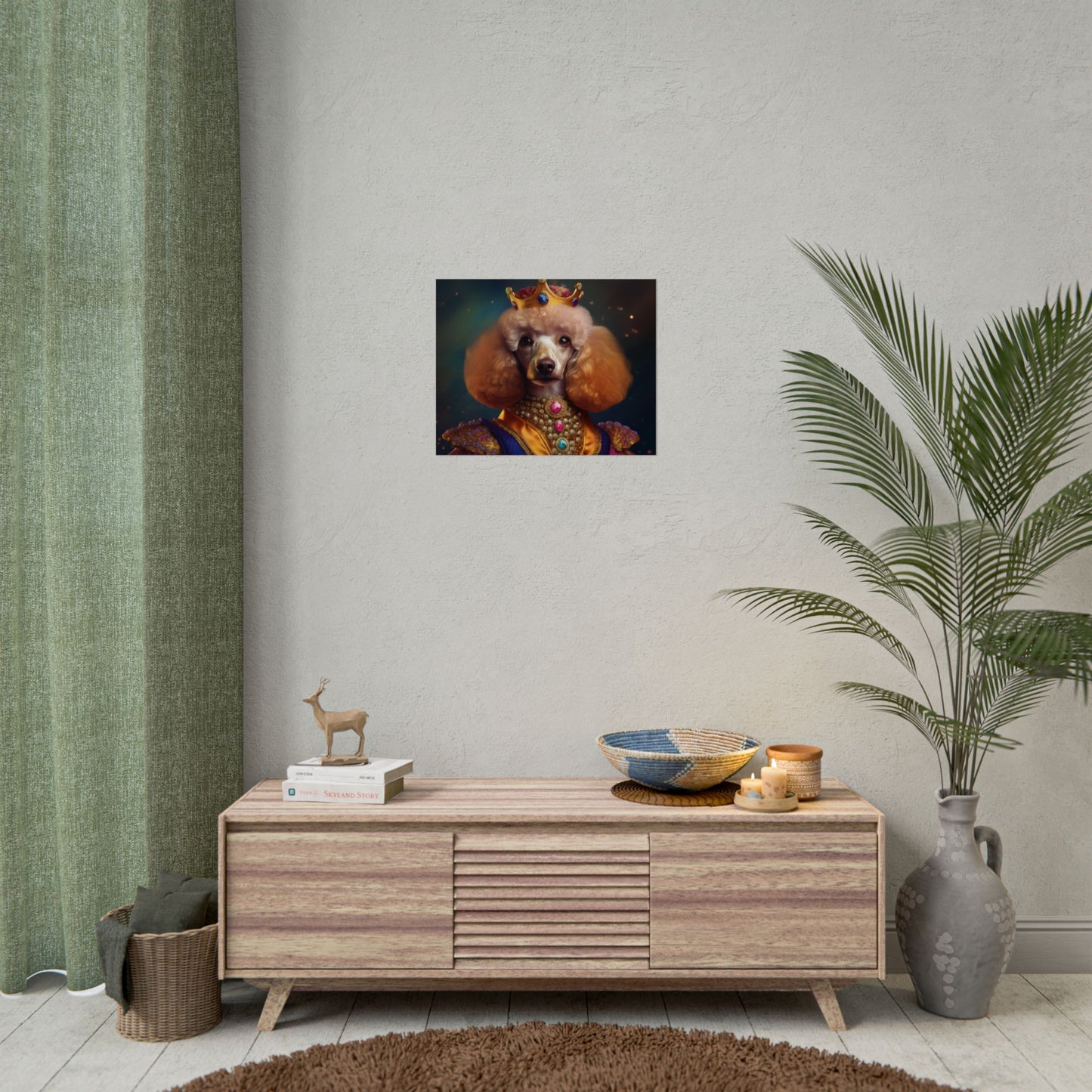 Poodle Dog Renaissance Pet Portrait, Dog Lover Gift, Animal Lover, Home Decor, Wall Art, Wall Print