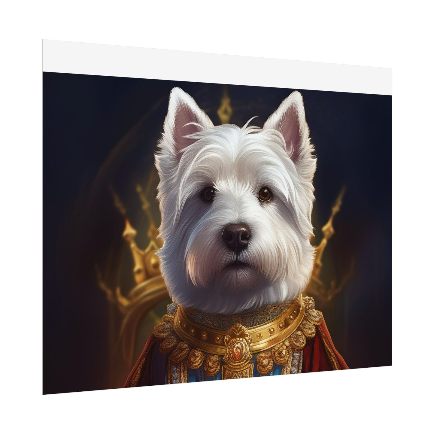 West Highland White Terrier Dog Renaissance Pet Portrait Print, West Highland White Terrier Art Print, Dog Wall Art, Wall Print, Wall Art