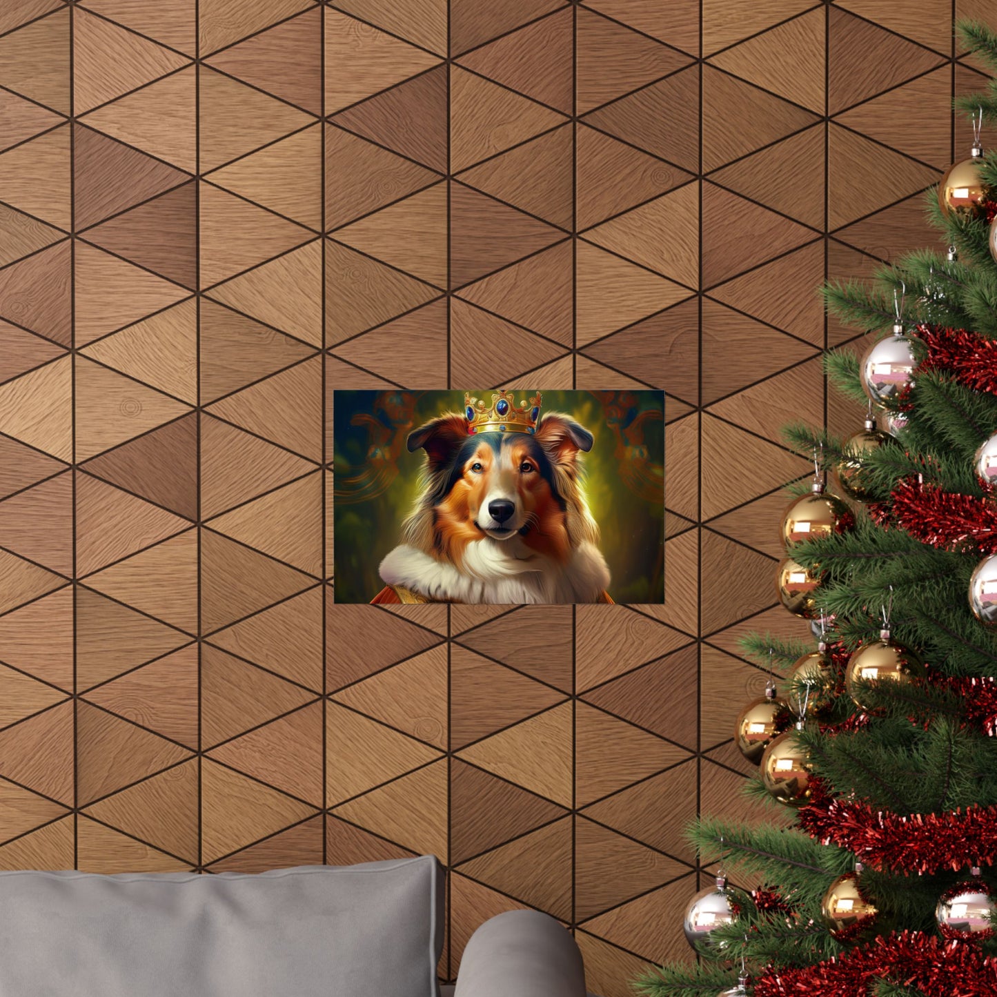 Collie Dog Renaissance Pet Portrait Print | Wall Art | Wall Print | Dog Art