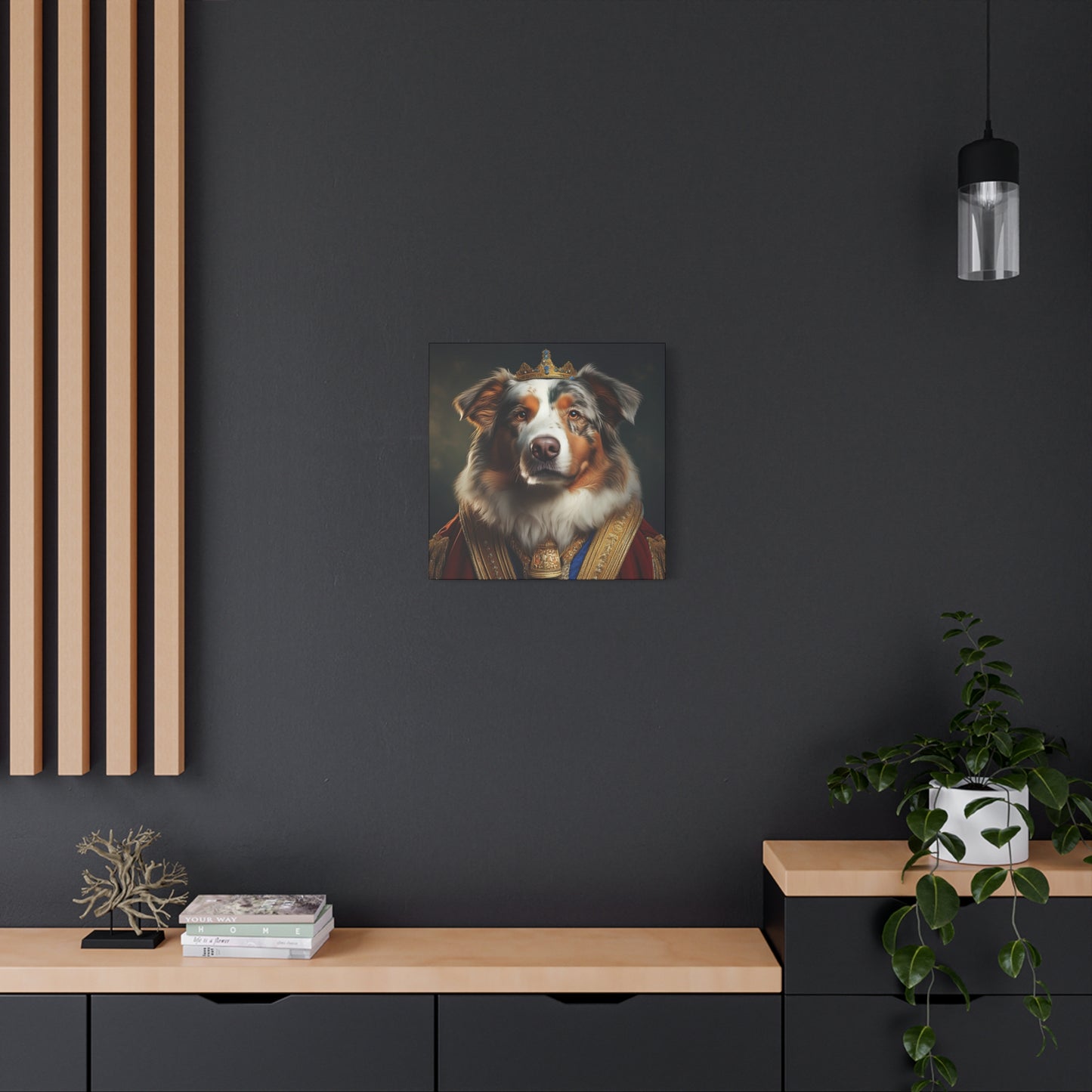 Australian Shepherd Pet Portrait Renaissance - Canvas, wall art, wall print, dog art, dog print