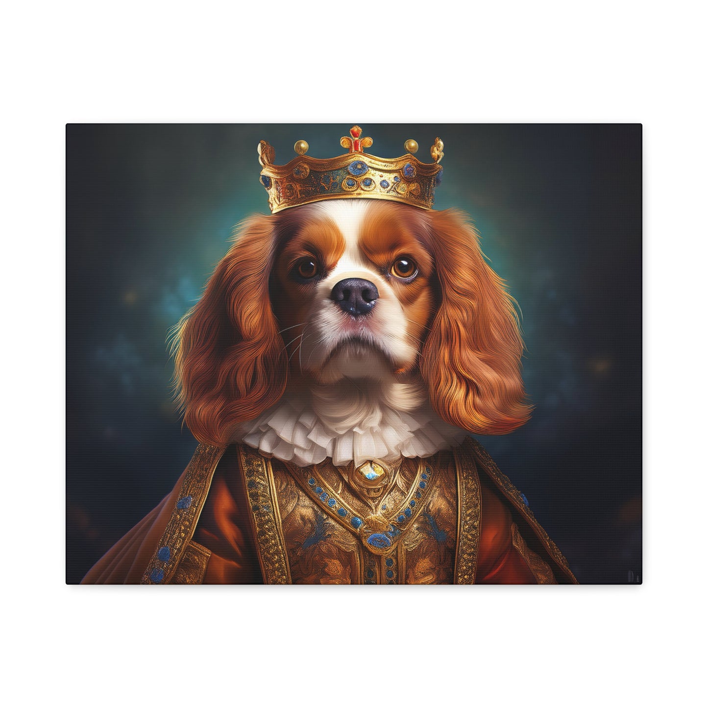 Cavalier King Charles Spaniel Renaissance Pet Portrait on Canvas | Wall art | wall print