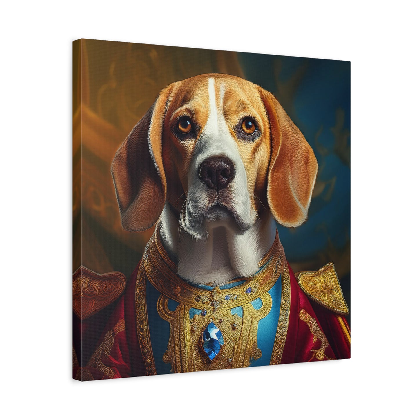 Beagle Renaissance Pet Dog Portrait - Canvas, wall art, wall print, dog portrait, dog art