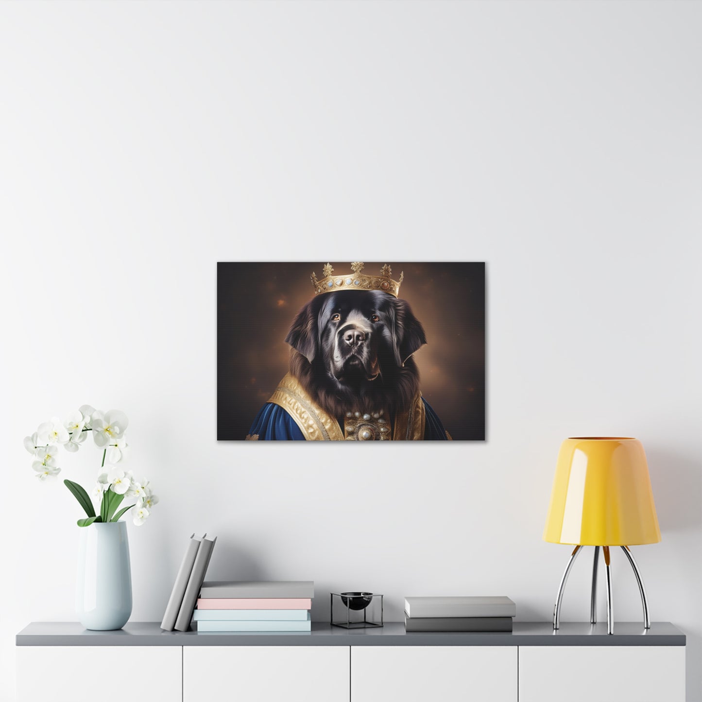 Newfoundland Renaissance Pet Portrait on Canvas | wall art | wall print