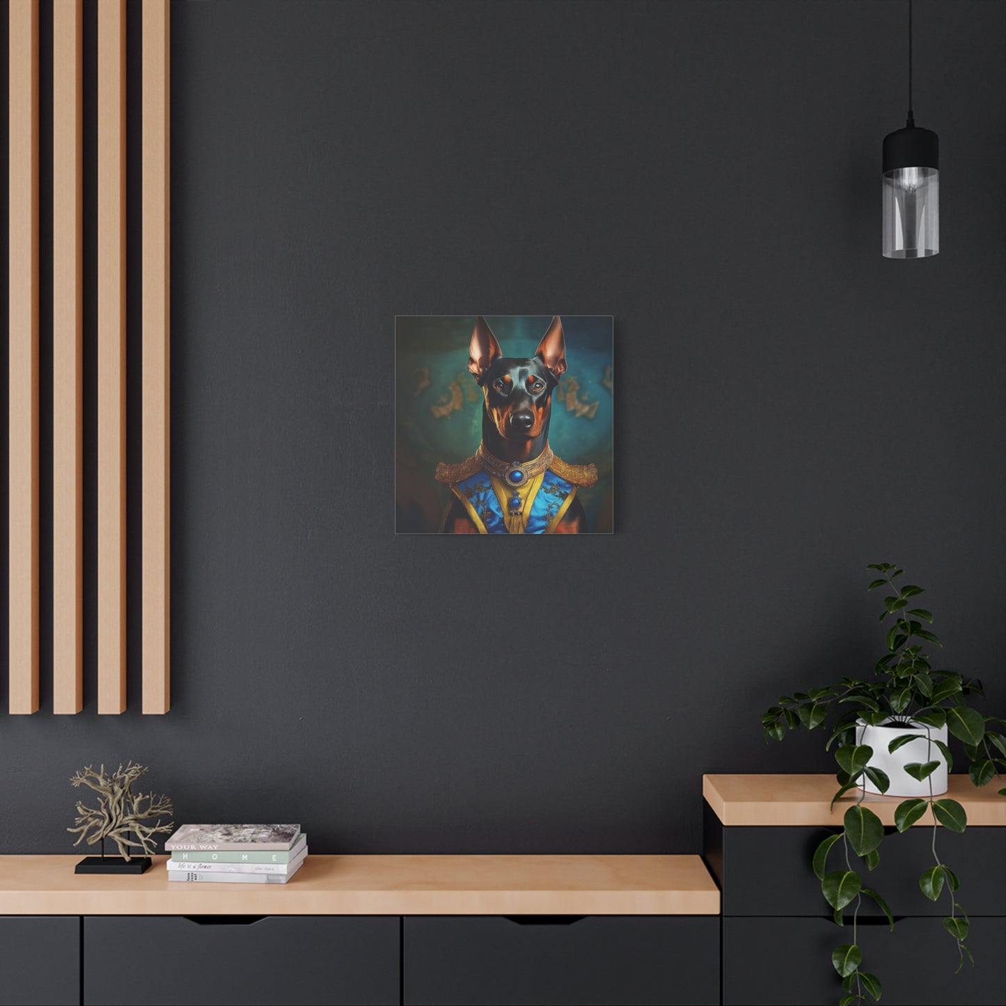 Doberman Pinscher Renaissance Pet Portrait on Canvas | wall art | wall print | Dog Art