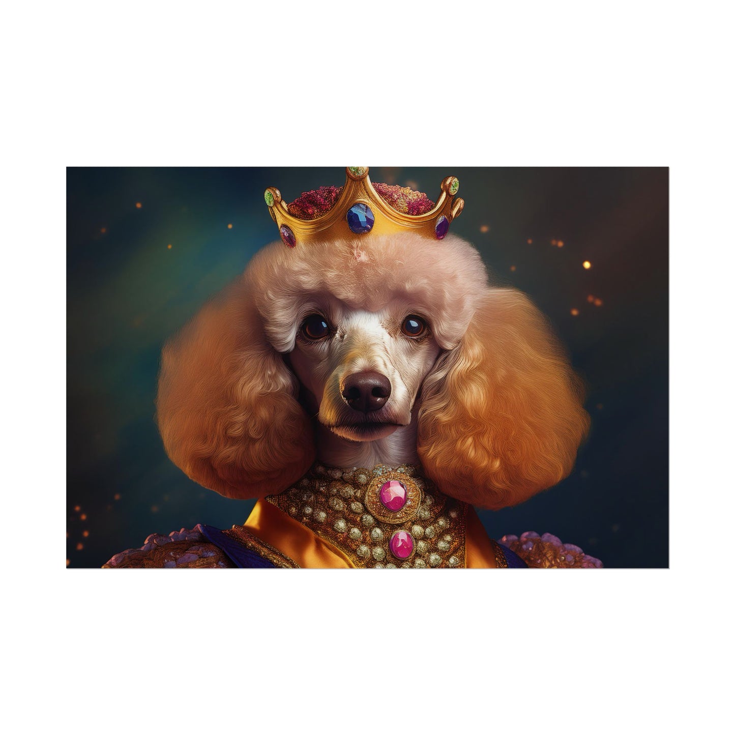 Poodle Dog Renaissance Pet Portrait, Dog Lover Gift, Animal Lover, Home Decor, Wall Art, Wall Print
