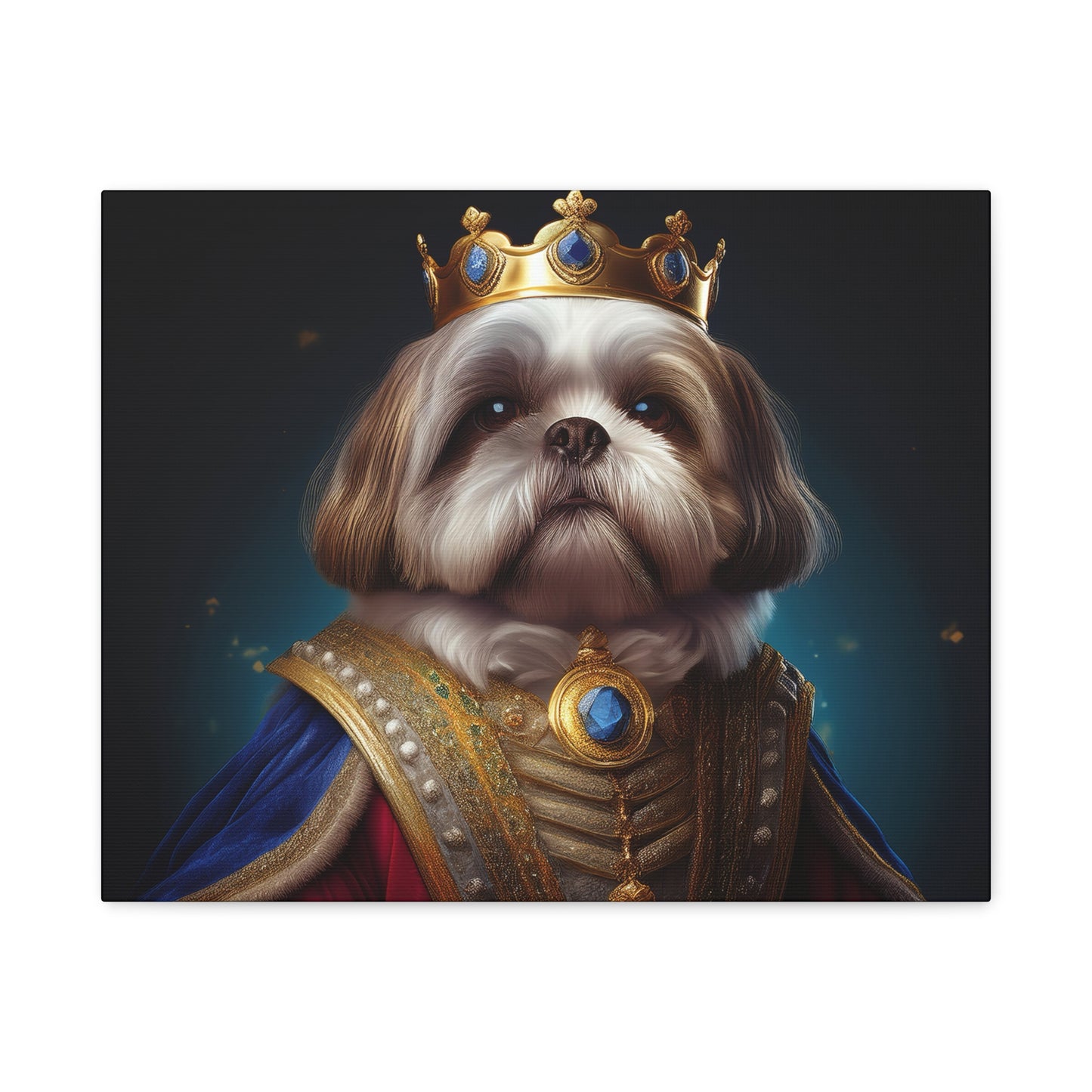 Shih Tzu Renaissance Pet Portrait on Canvas | wall art, wall print, dog portrait, dog art