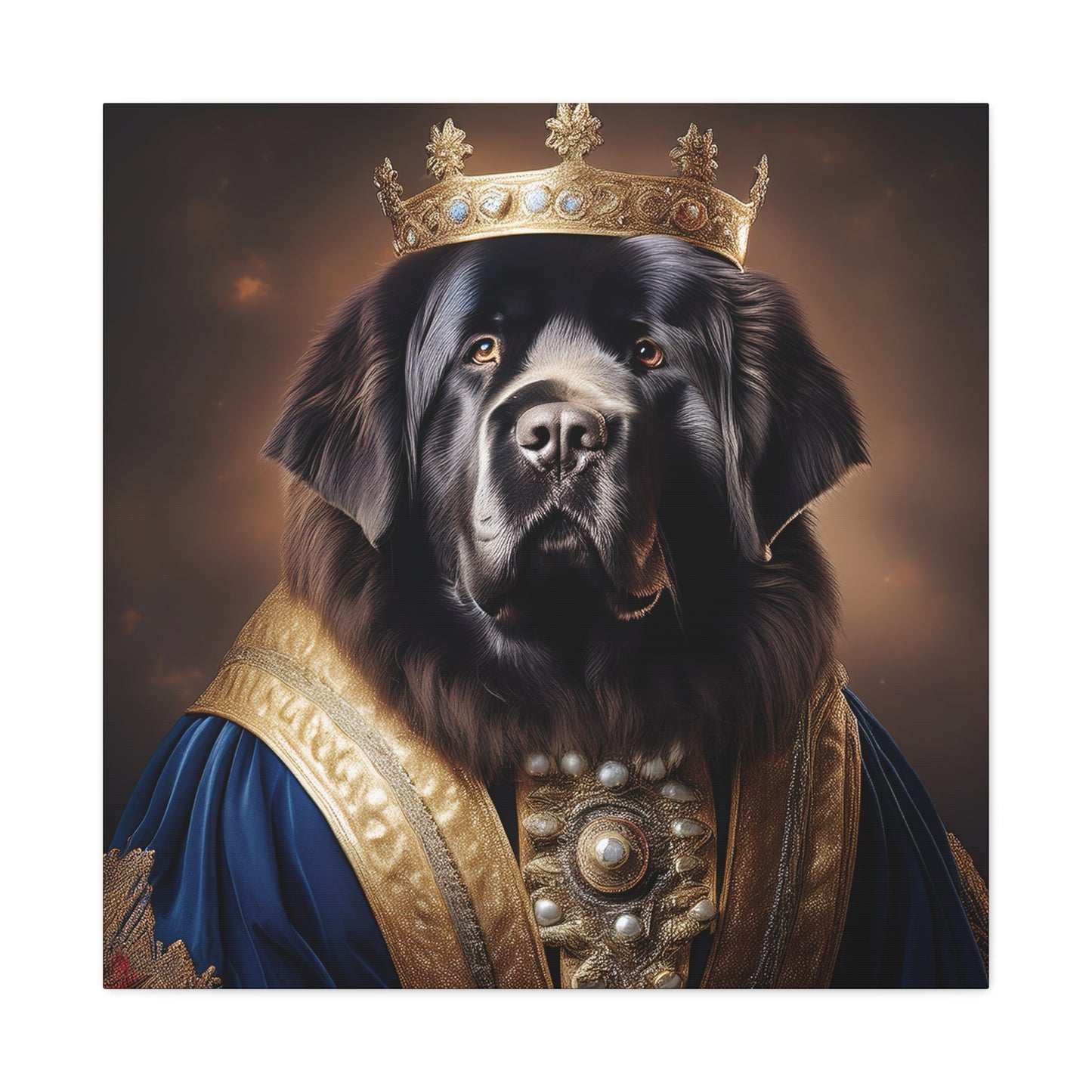 Newfoundland Renaissance Pet Portrait on Canvas | wall art | wall print