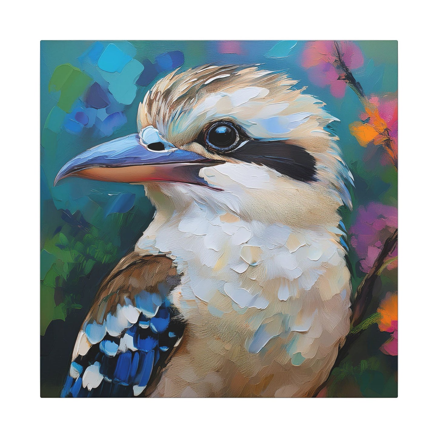 Vibrant Kookaburra Australia Bird Canvas Print, Nature Lover Gift, Wall Print, Australia Art, Bird Art