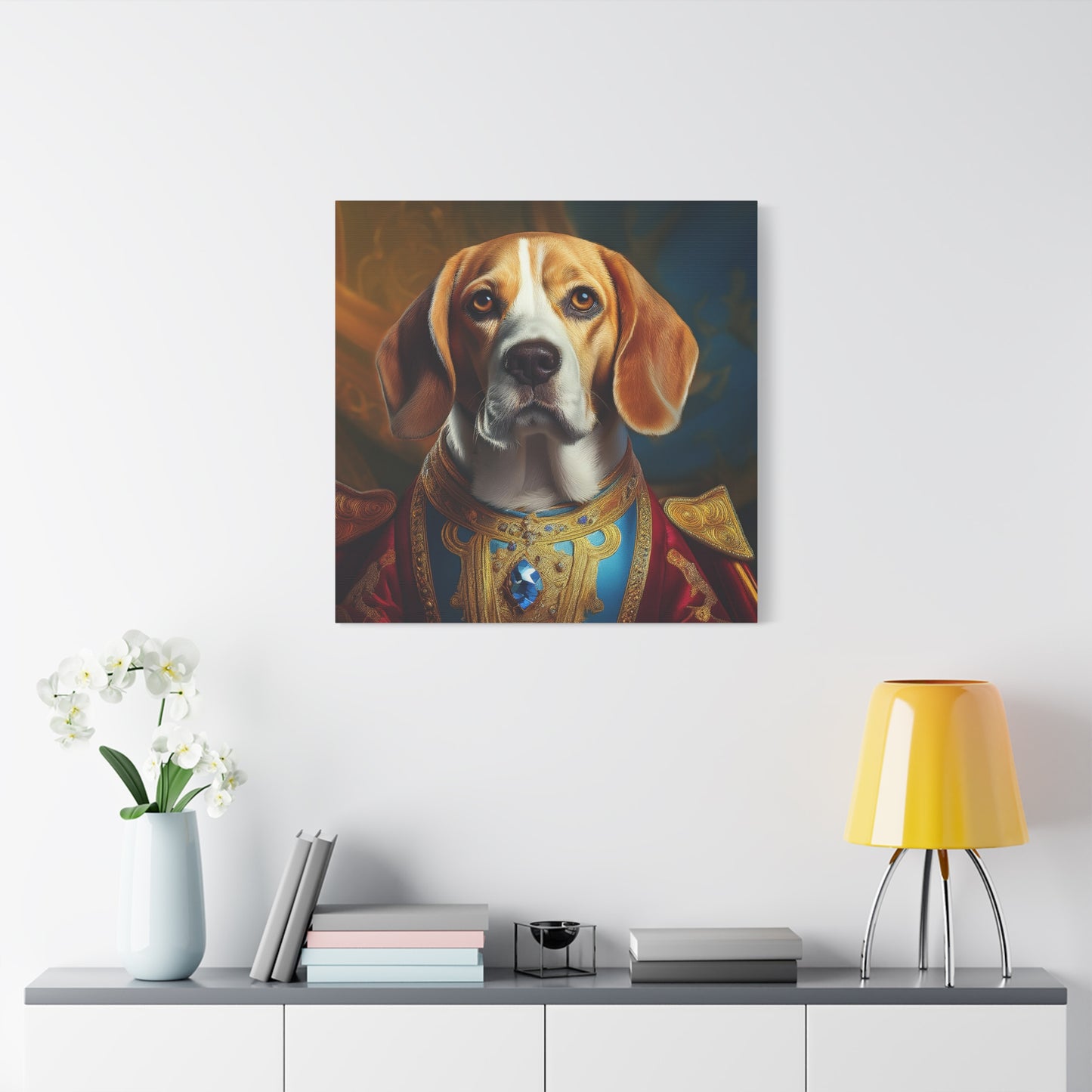 Beagle Renaissance Pet Dog Portrait - Canvas, wall art, wall print, dog portrait, dog art