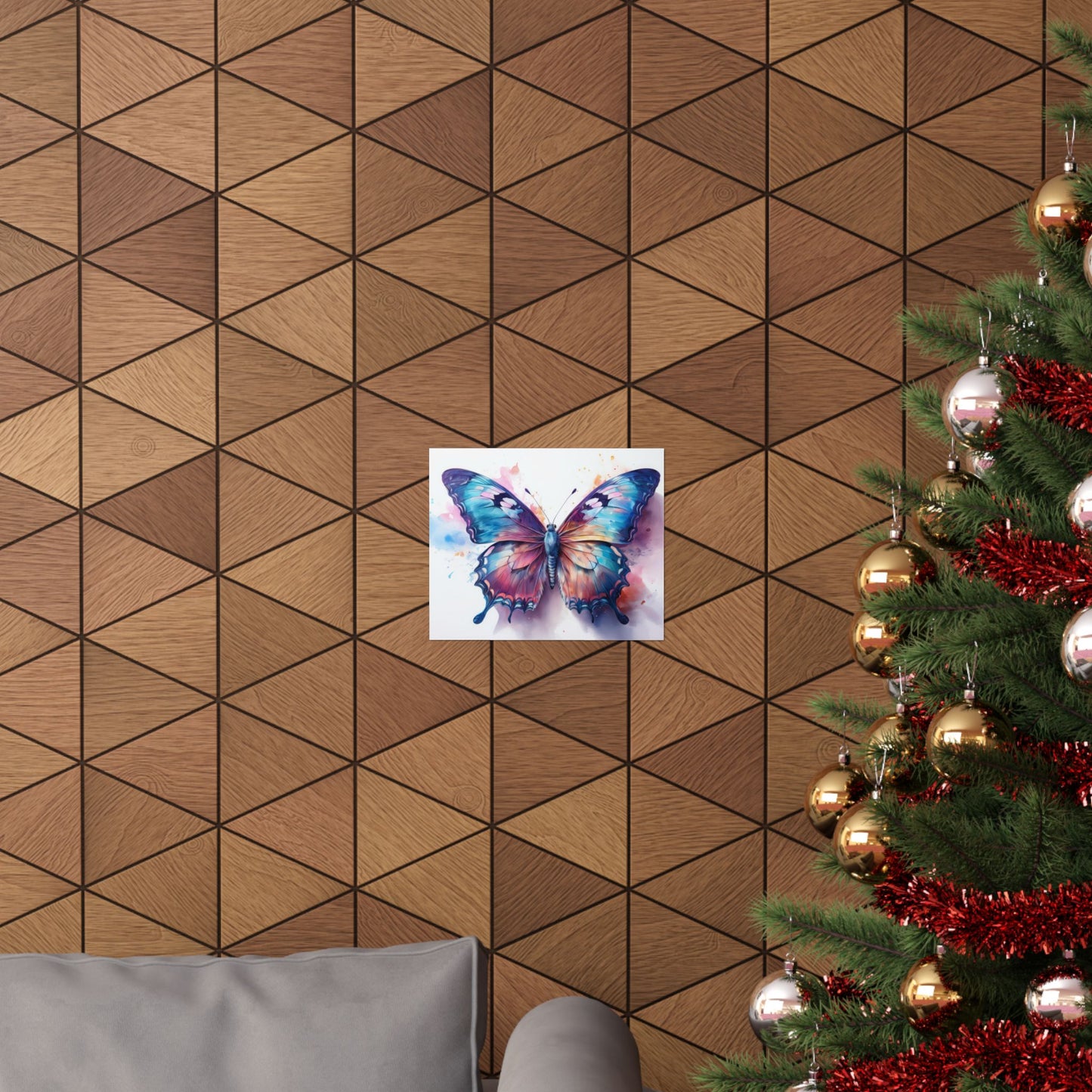 Teal, Blue & Purple Butterfly Alcohol Ink Wall Art | Butterfly wall art | Wall Art | Wall Print