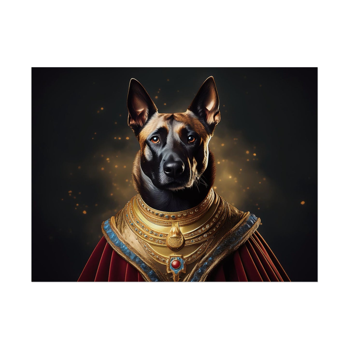 Belgian Malinois Renaissance Dog Portrait Wall Print, Art Print, Art Print, Animal Lover Home Decor, Dog Wall Art, wall art