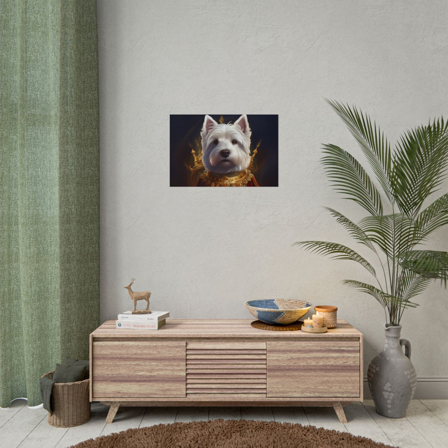 West Highland White Terrier Dog Renaissance Pet Portrait Print, West Highland White Terrier Art Print, Dog Wall Art, Wall Print, Wall Art