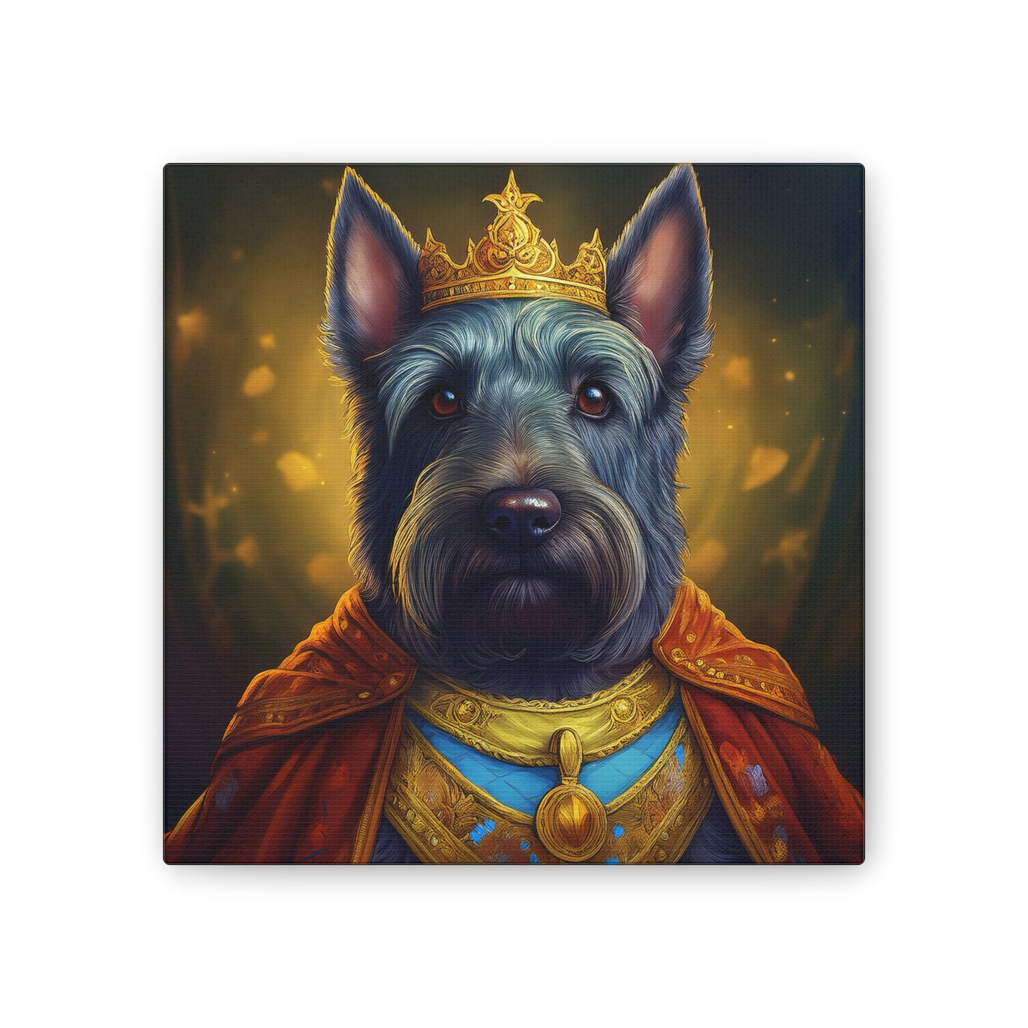 Scottish Terrier Renaissance Pet Portrait on Canvas | Wall art, wall print, dog portrait, dog art