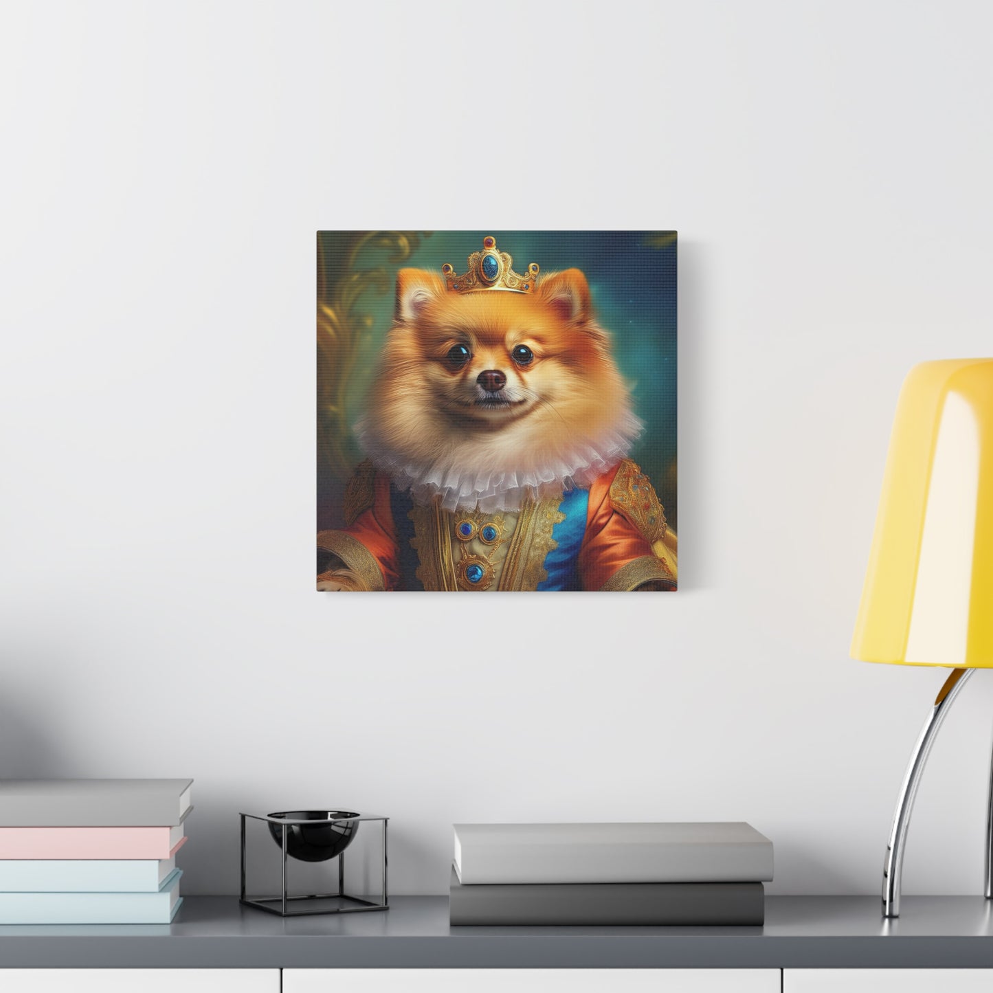 Pomeranian Renaissance Pet Portrait - Canvas - dog art, dog portait, wall art, wall print