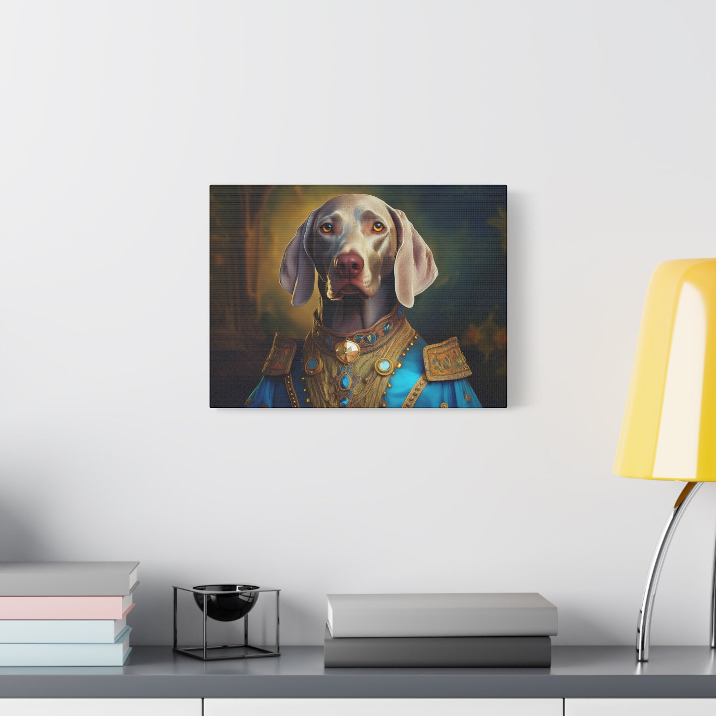 Weimaraner Renaissance Pet Portrait on Canvas - wall art, wall print, dog portrait, dog art