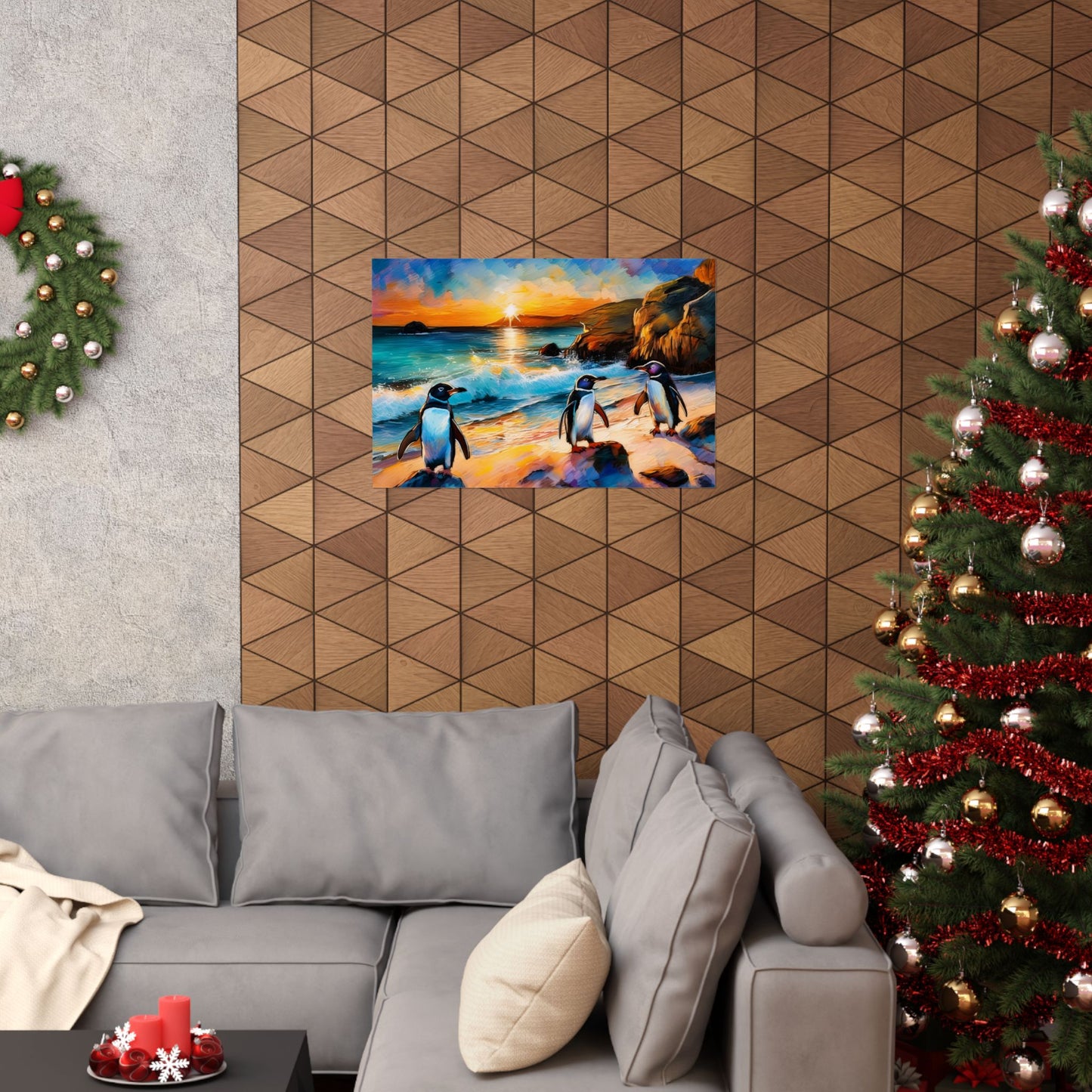 Philip Island Little Penguins Australia Wall Art | Vibrant Wall Print | Unique Painting Print | Style 1 | Wall Art | Wall Print