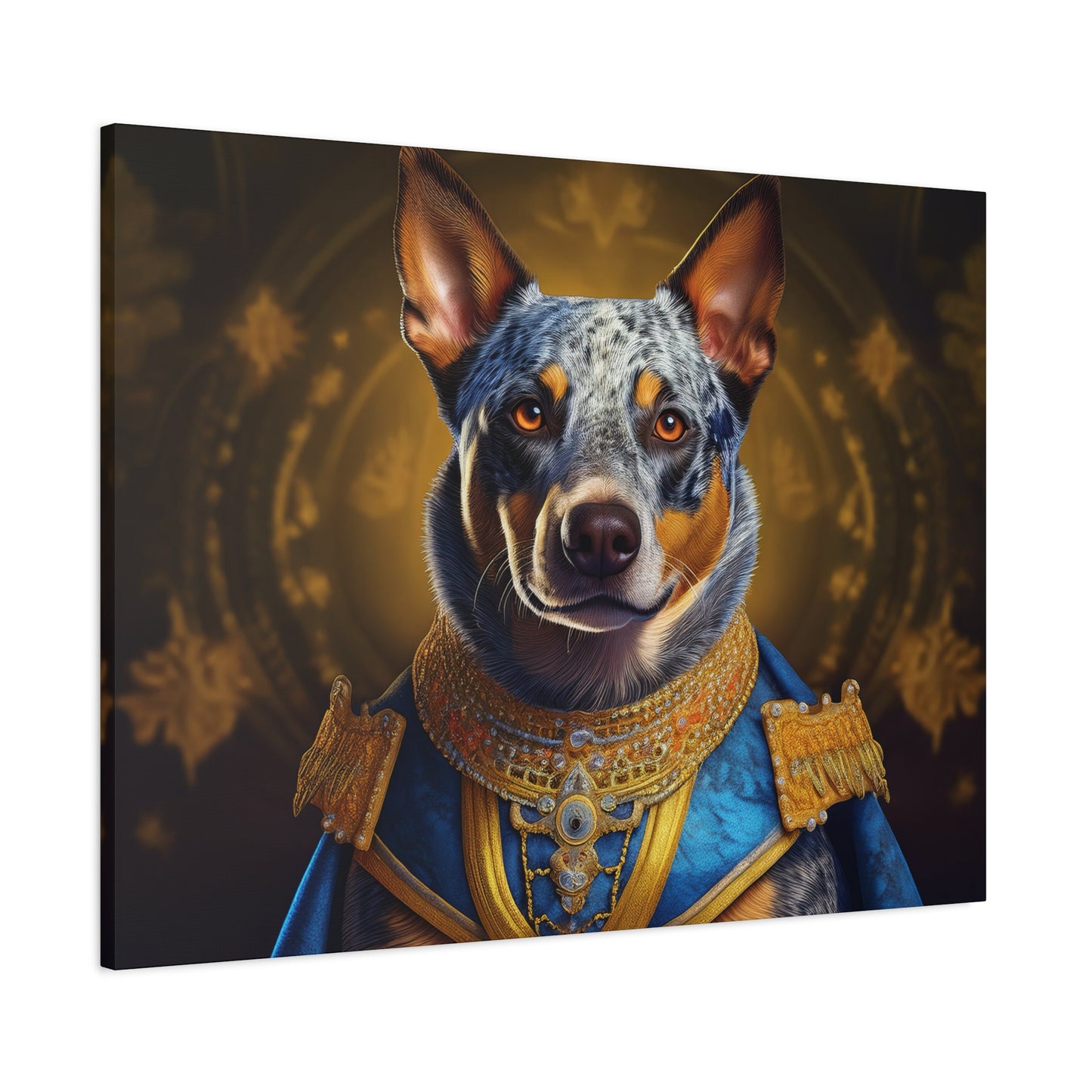 Australian Cattle Dog Renaissance Pet Portrait on Canvas | wall art | wall print