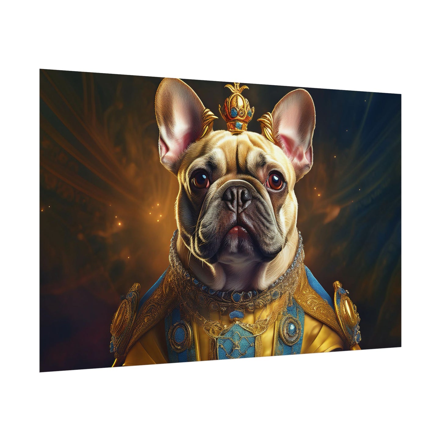 French Bulldog Renaissance Portrait Art Print, Wall Decor Gift, Animal Lover Home Decor, Dog Wall Art