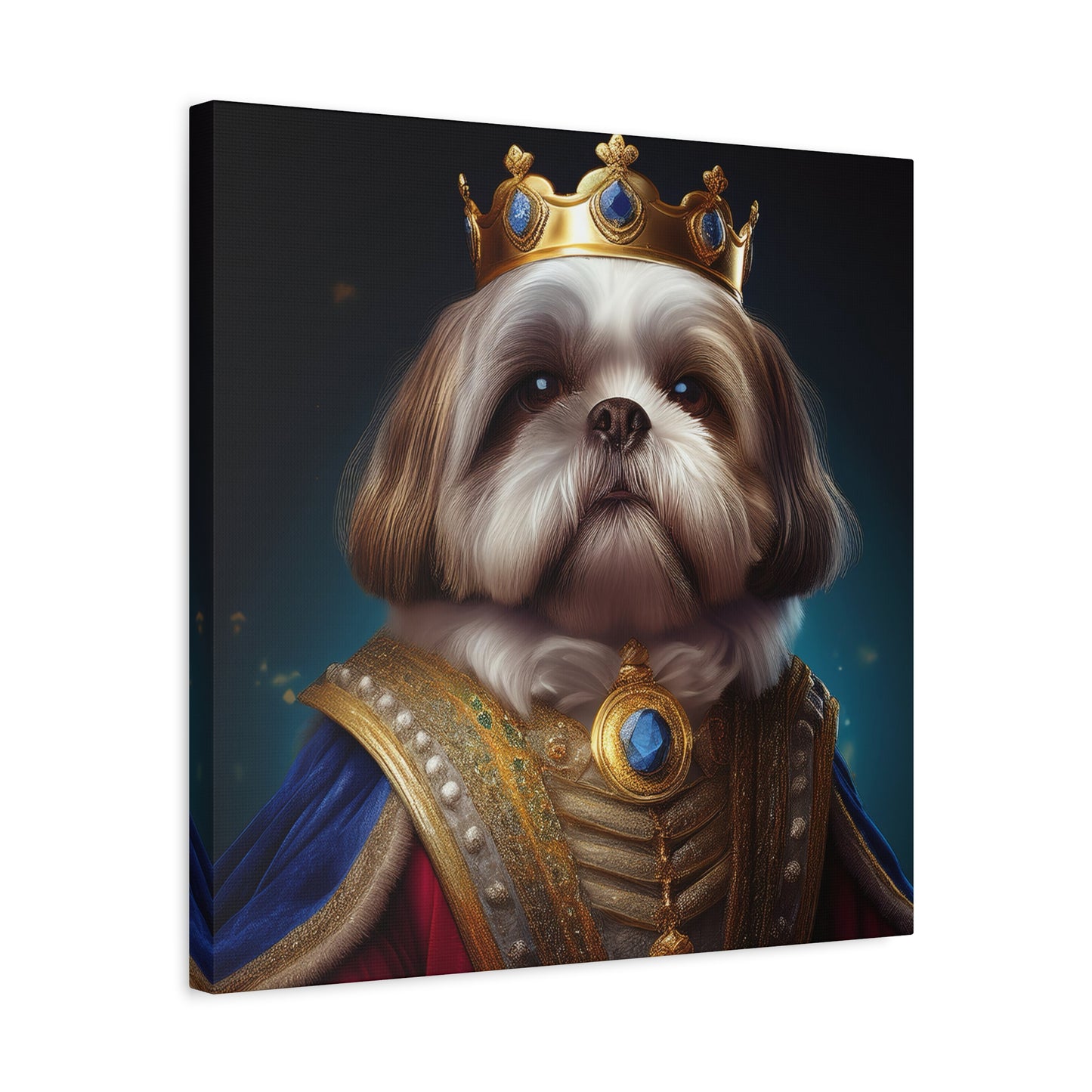 Shih Tzu Renaissance Pet Portrait on Canvas | wall art, wall print, dog portrait, dog art