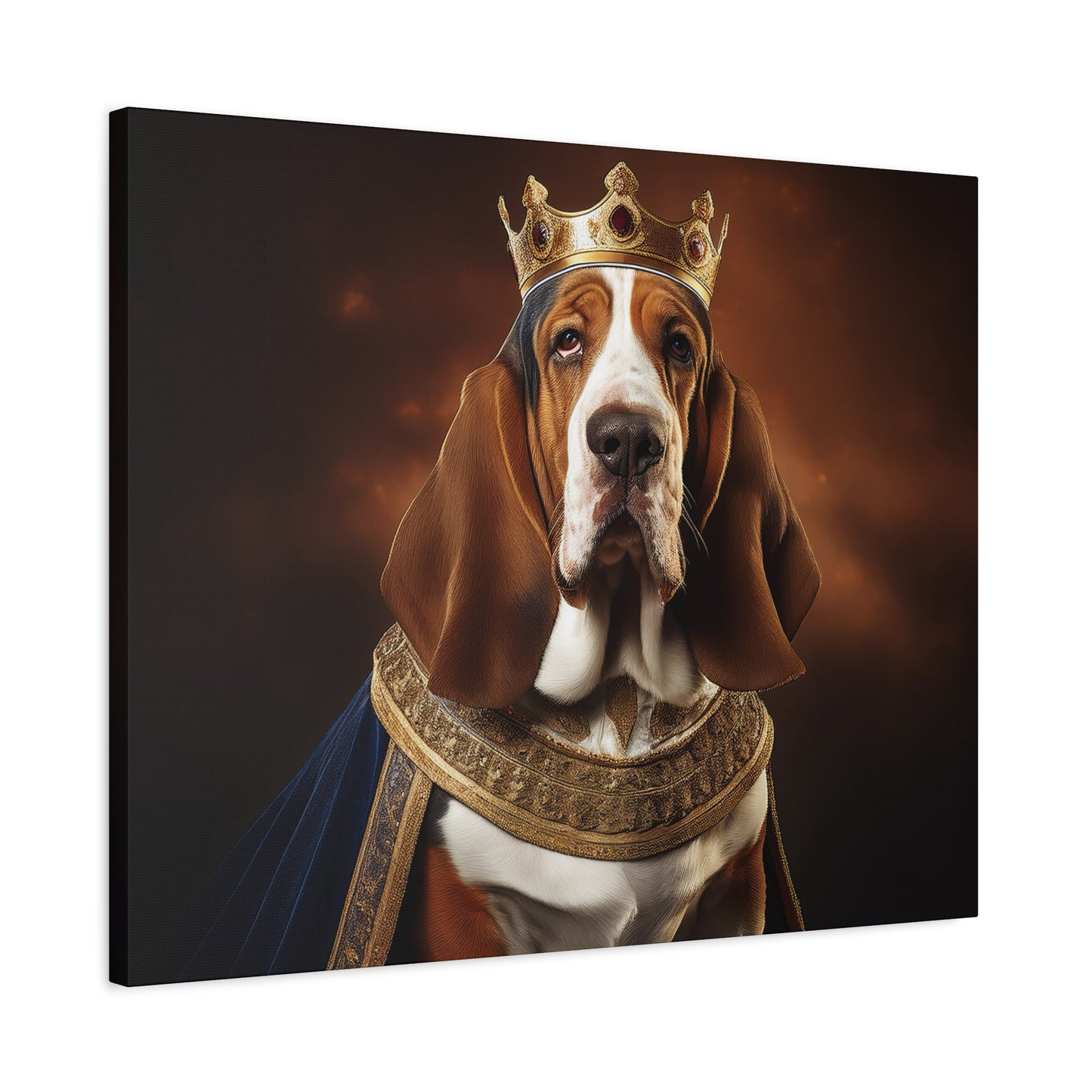 Bassett Hound Renaissance Pet Portrait on Canvas | Wall art | wall print | Dog Art