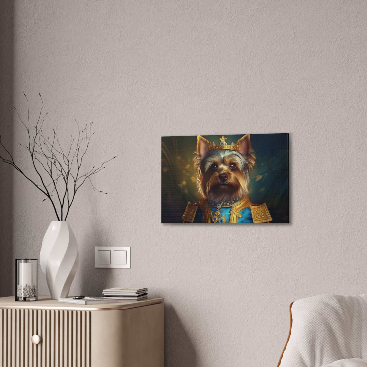 Yorkshire Terrier Renaissance Pet Portrait on Canvas | Wall Art | Wall Print | Dog Art
