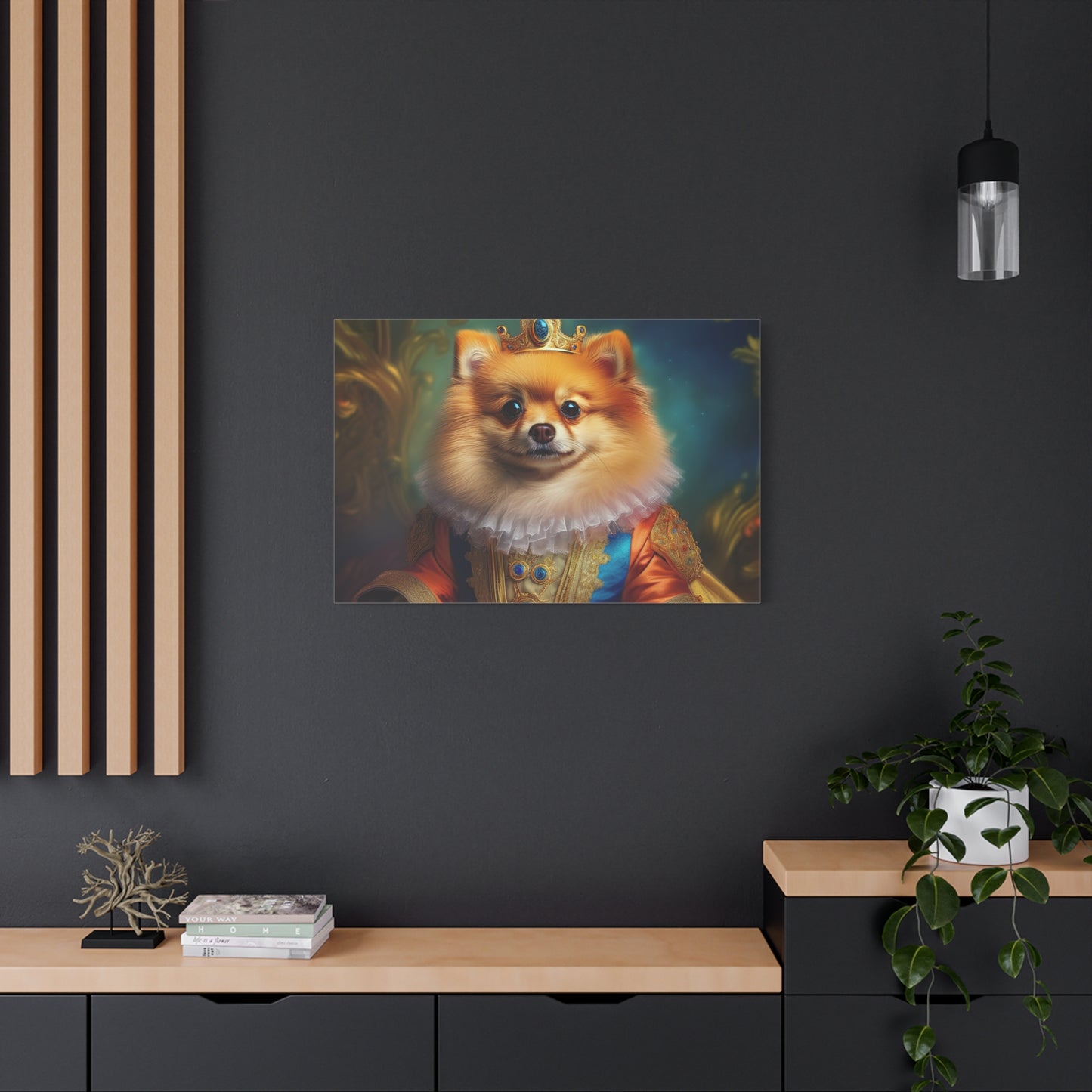 Pomeranian Renaissance Pet Portrait - Canvas - dog art, dog portait, wall art, wall print