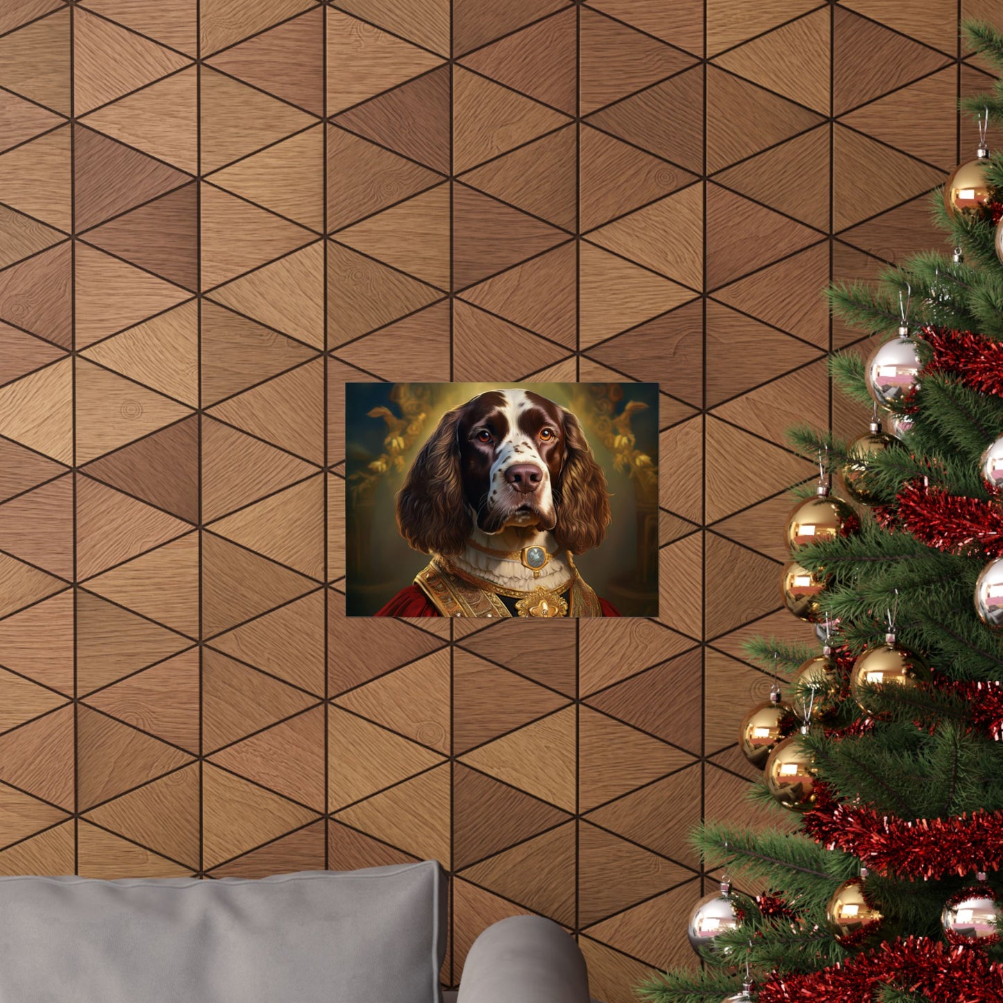 English Springer Spaniel Renaissance Dog Portrait Print, Wall Decor Gift, Dog Wall, wall prints, art prints