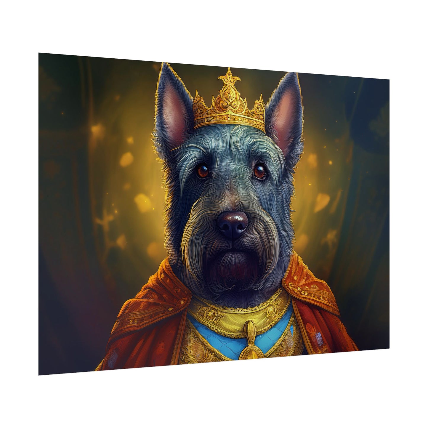 Scottish Terrier Renaissance Pet Portrait Print, Dog Lover Wall Art, Animal Artwork, wall prints, wall art, Dog Memorial Gift