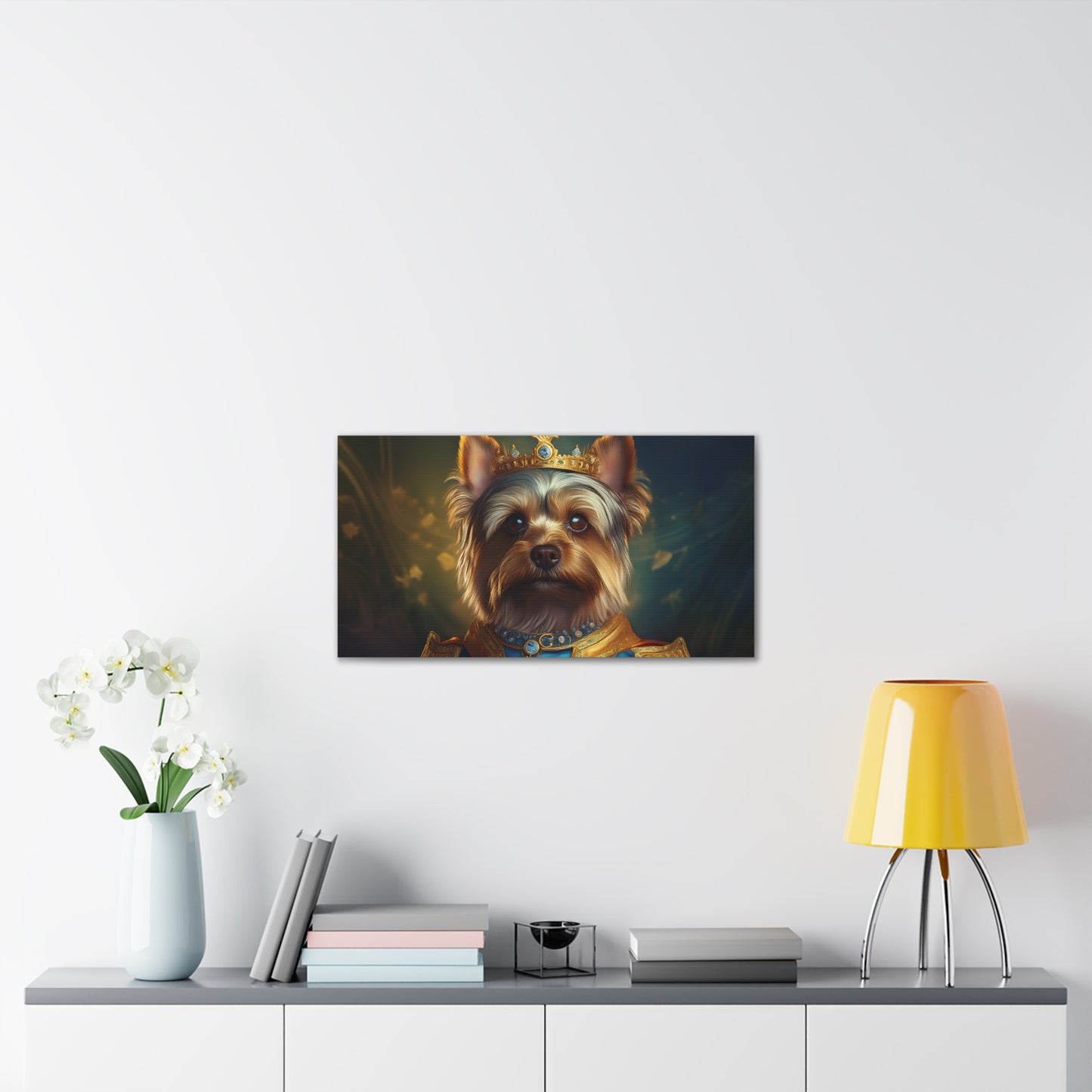 Yorkshire Terrier Renaissance Pet Portrait on Canvas | Wall Art | Wall Print | Dog Art