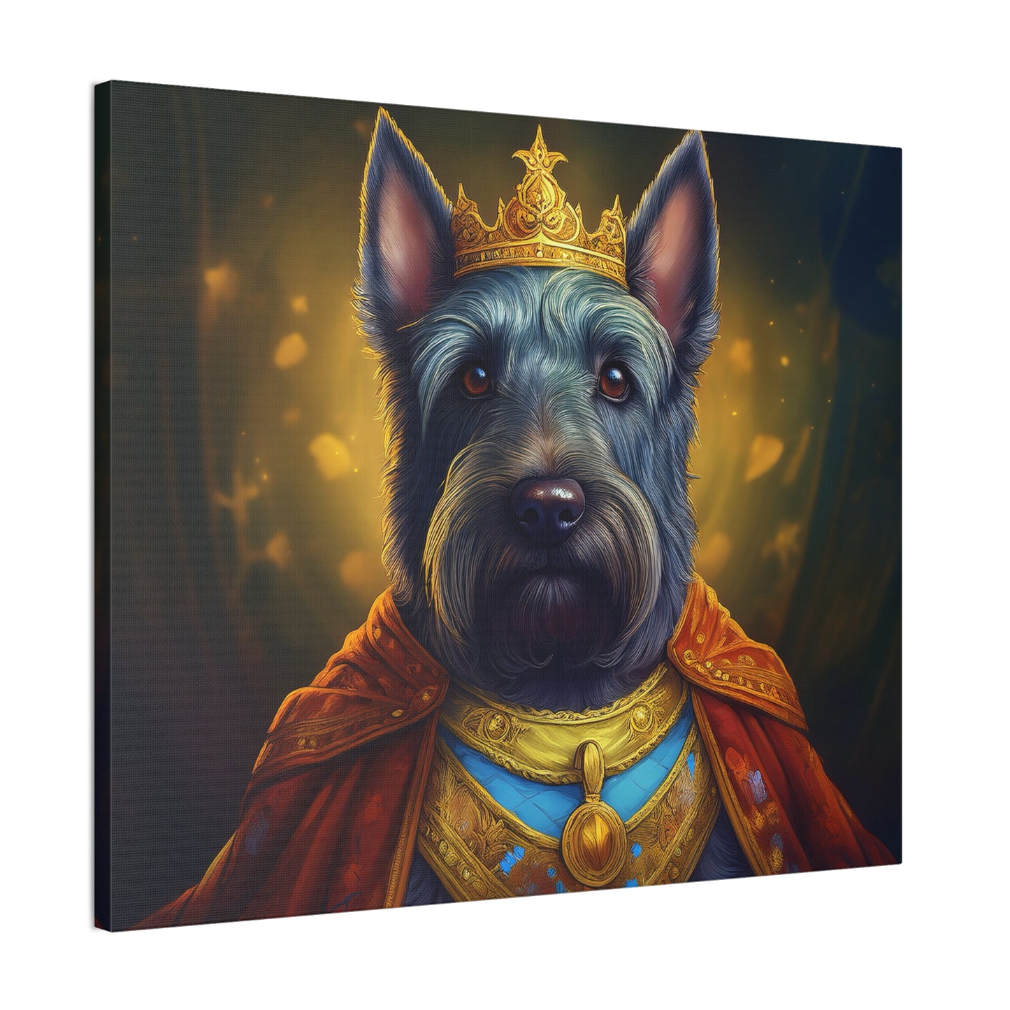 Scottish Terrier Renaissance Pet Portrait on Canvas | Wall art, wall print, dog portrait, dog art